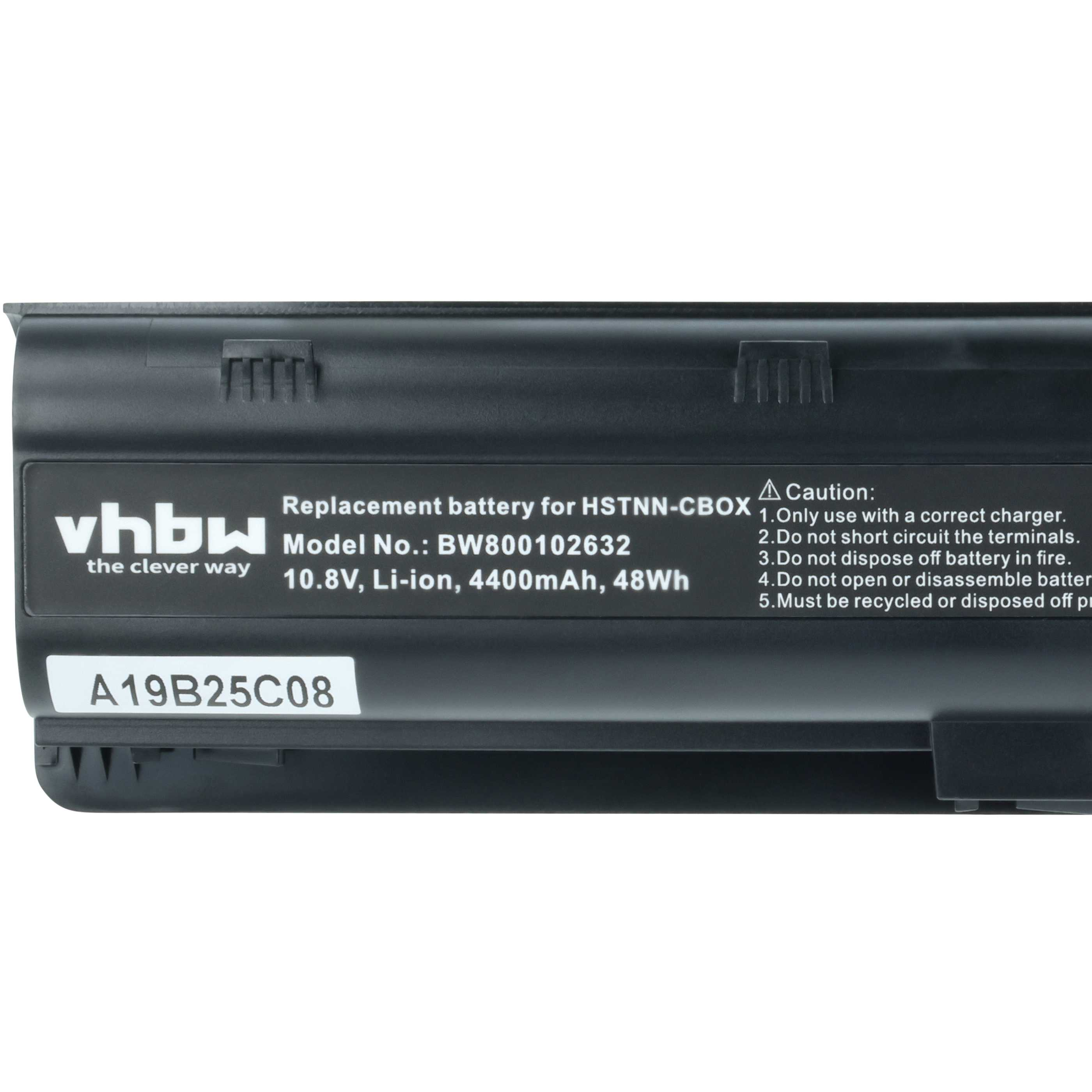 Ersatzakku für HSTNN-CBOX, 10,8V Li-Ion, 4400mAh, 48Wh