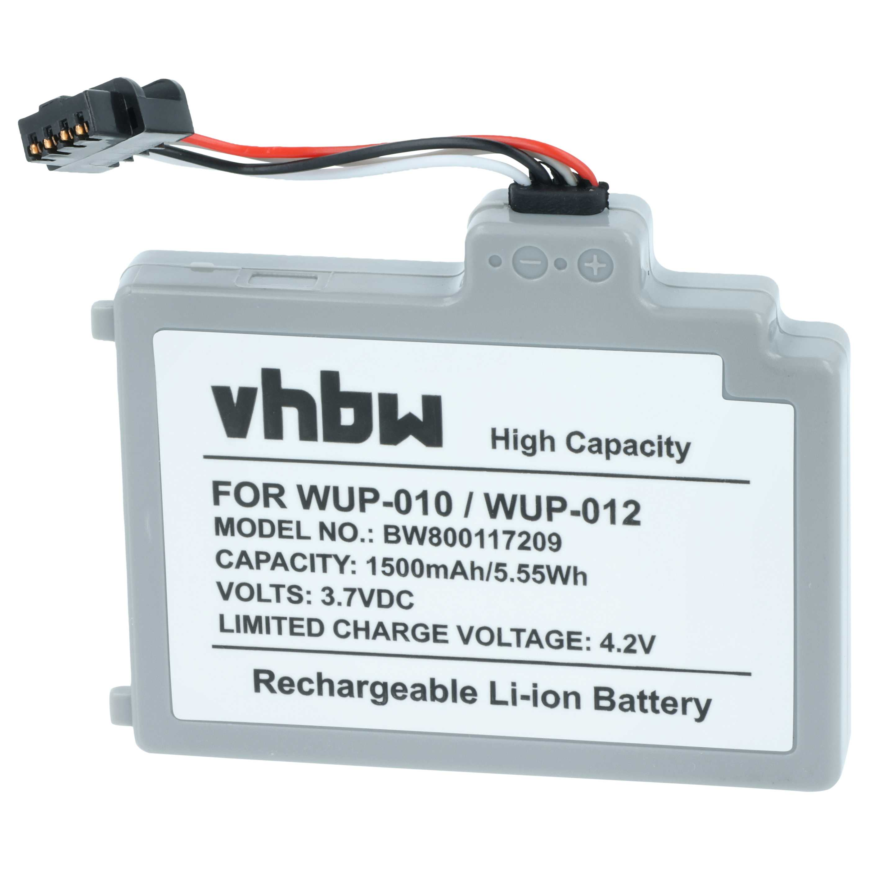 Grauer Li-Ion-Akku mit Kabeln, für WUP-010/012, 1500mAh.