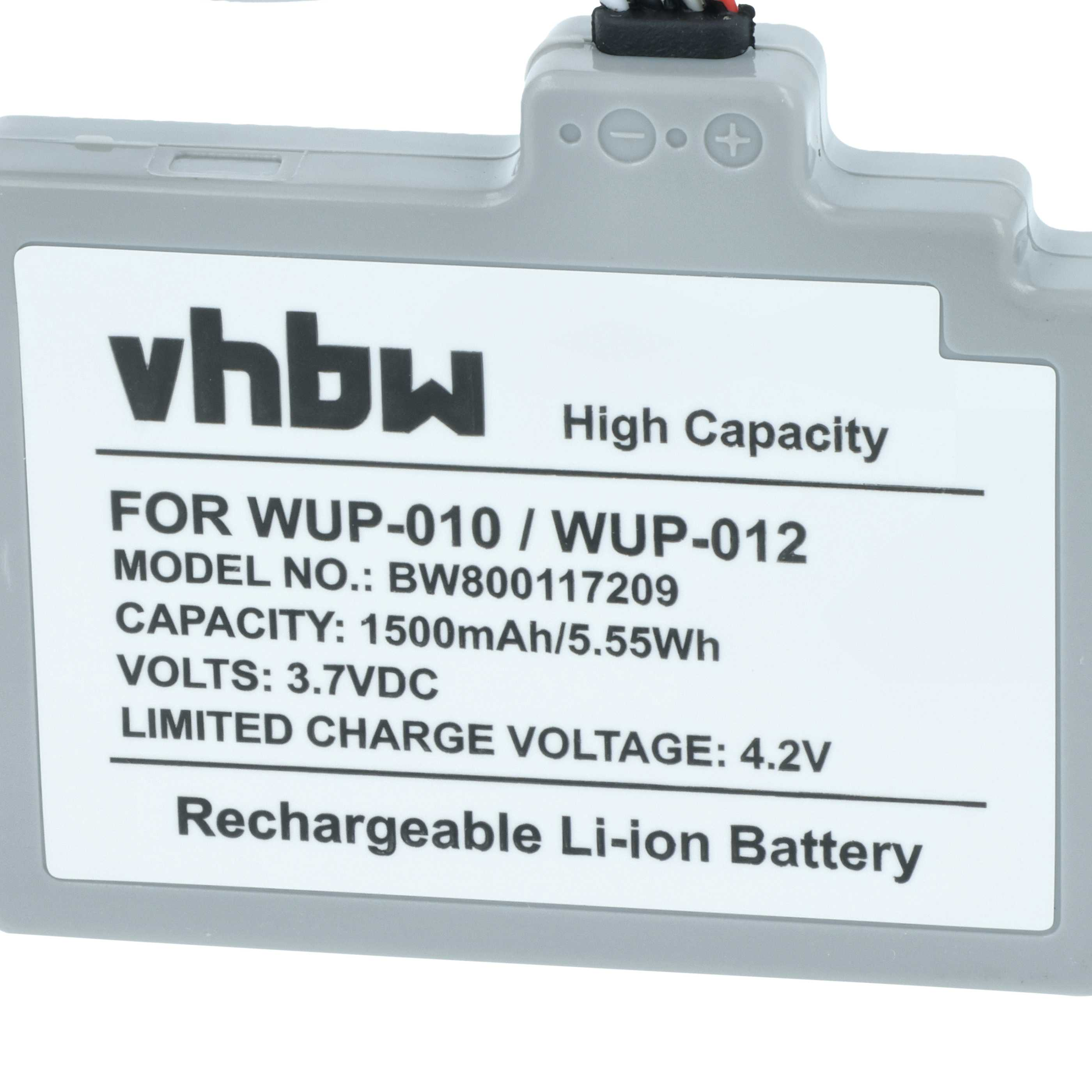 Grauer Akku für WUP-010/012, 1500mAh, 3.7VDC, Li-Ion.