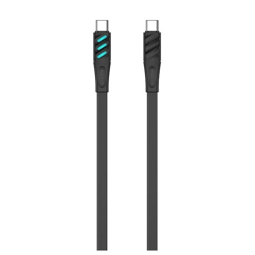 Dwa czarne kable USB-C z różnymi złączami obok siebie.