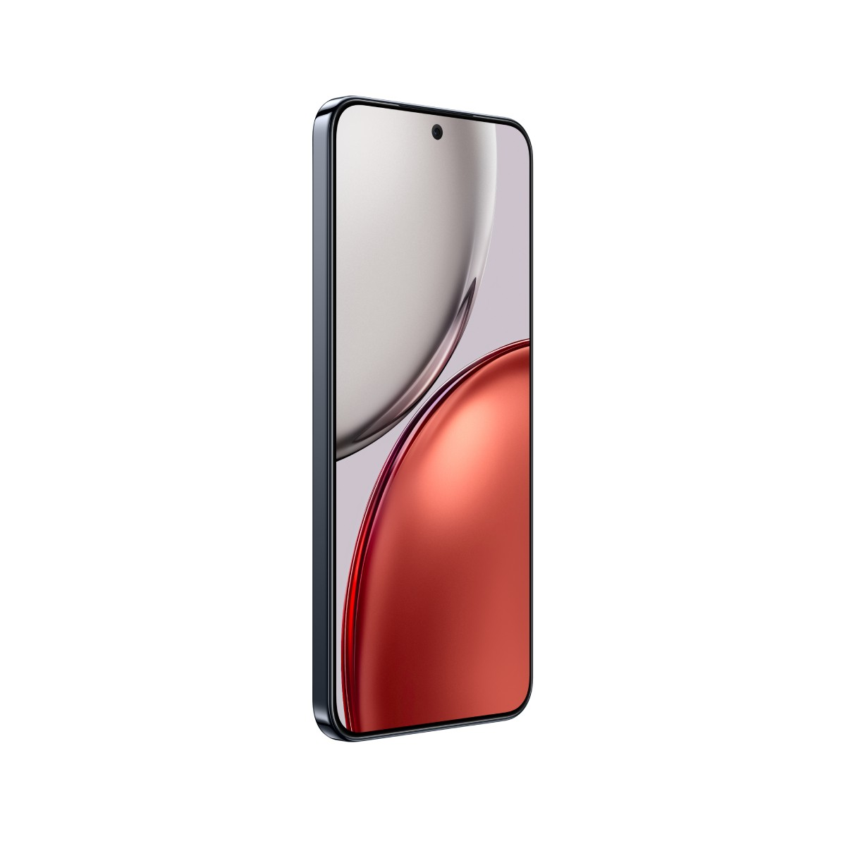 Ein dunkles Smartphone mit einem nahtlosen Display und einer Notch.