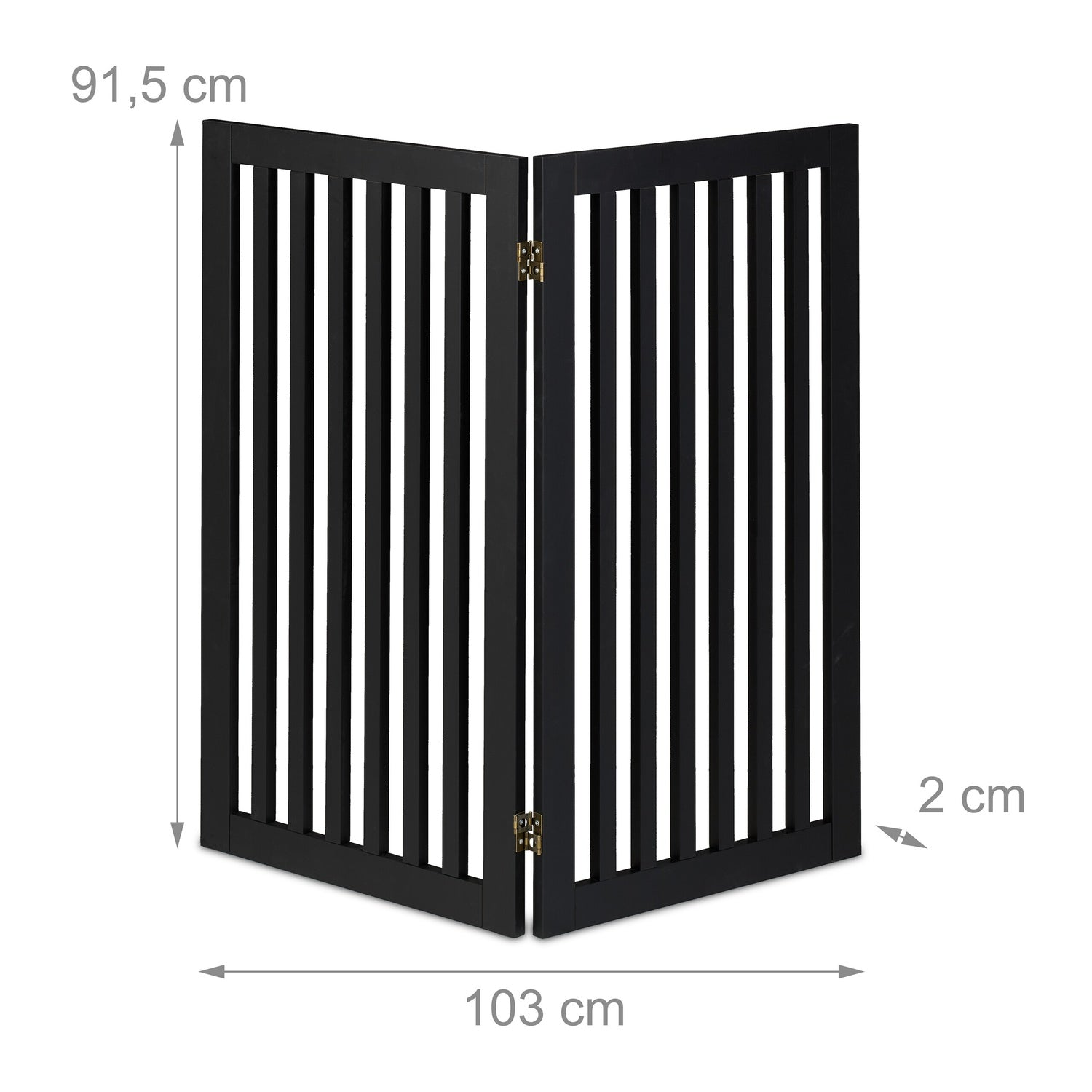 Puerta de madera negra, 91,5 cm de alto, 103 cm de ancho.