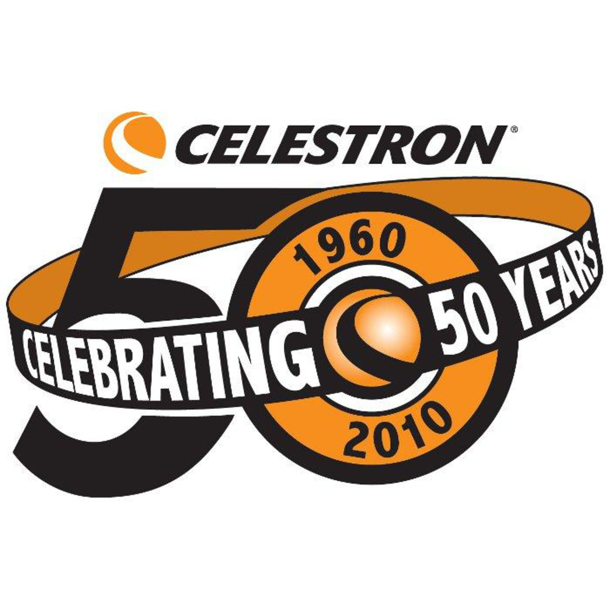 Celestron 50 Jahre Jubiläumslogo, 1960-2010.