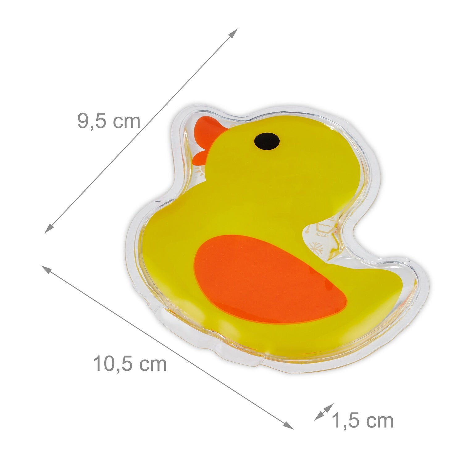 Calentador de manos amarillo con forma de pato.
