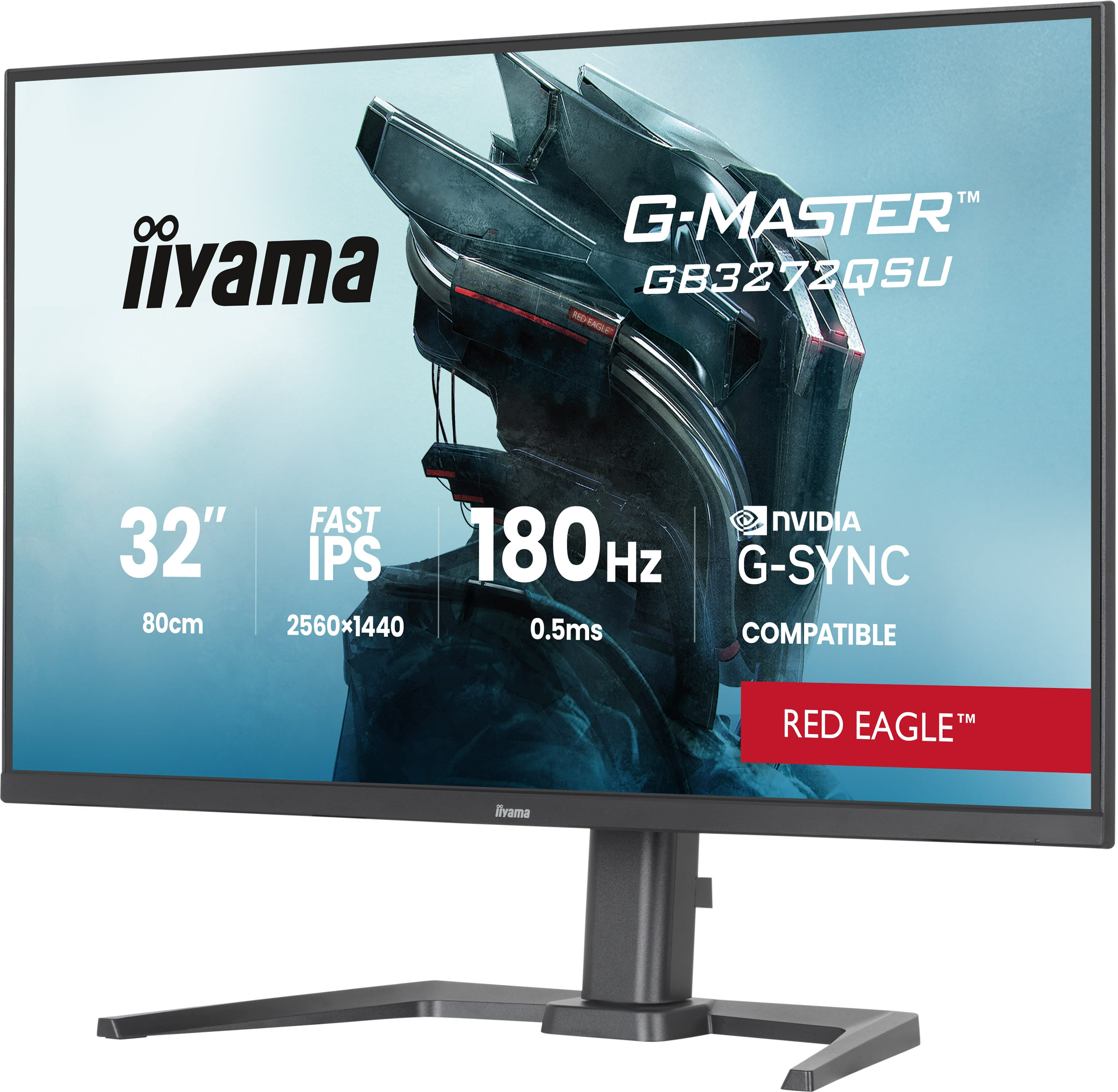 Un monitor gaming Iiyama da 32 pollici con 180Hz, risoluzione 2560x1440 e G-Sync.