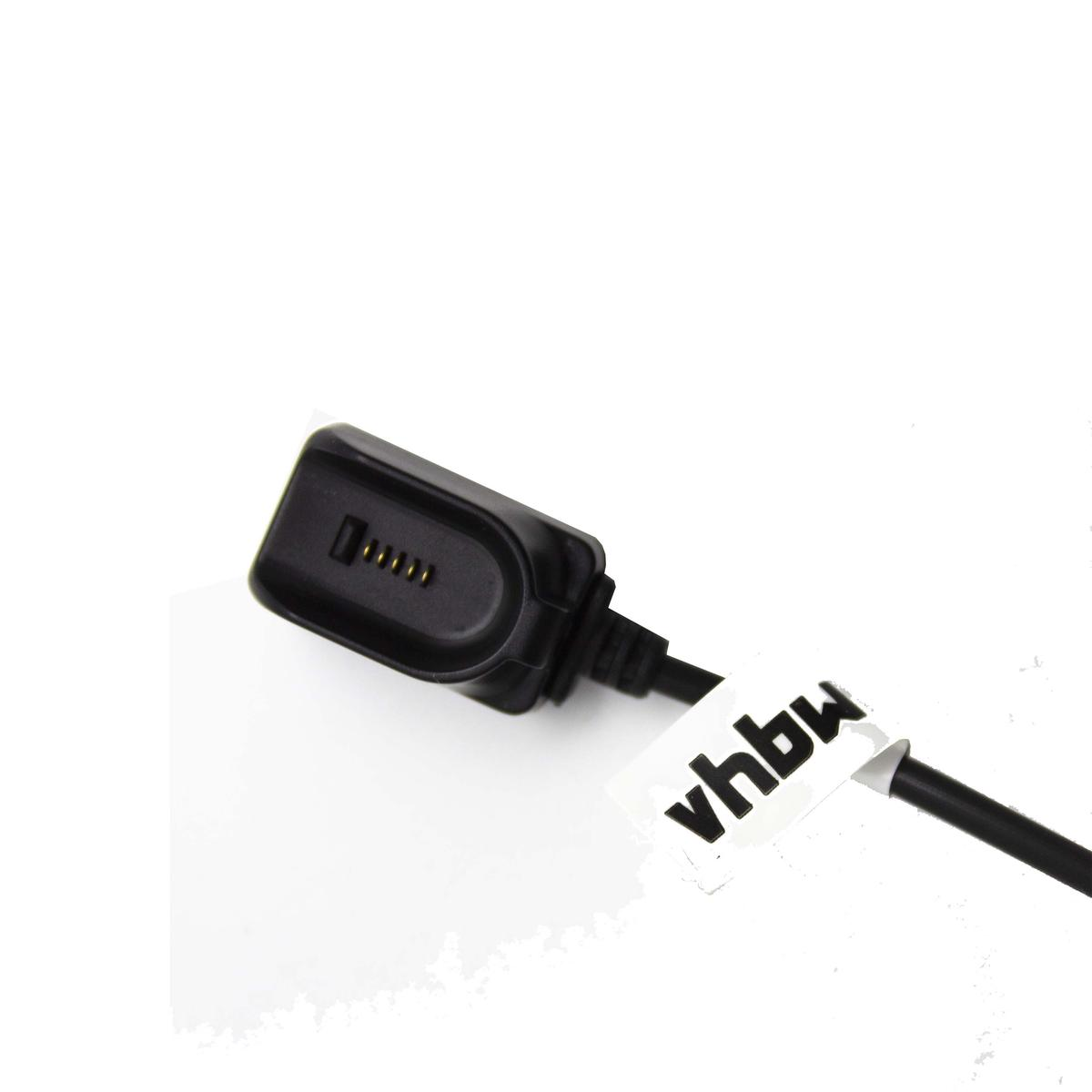 Cavo di ricarica nero con connettore rettangolare e cinque pin.