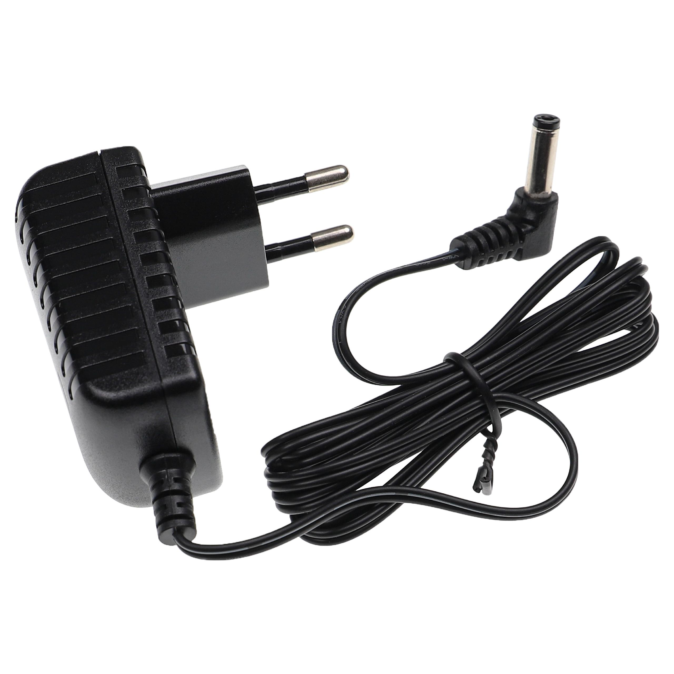 Schwarzer Netzstecker mit Kabel und Stecker.