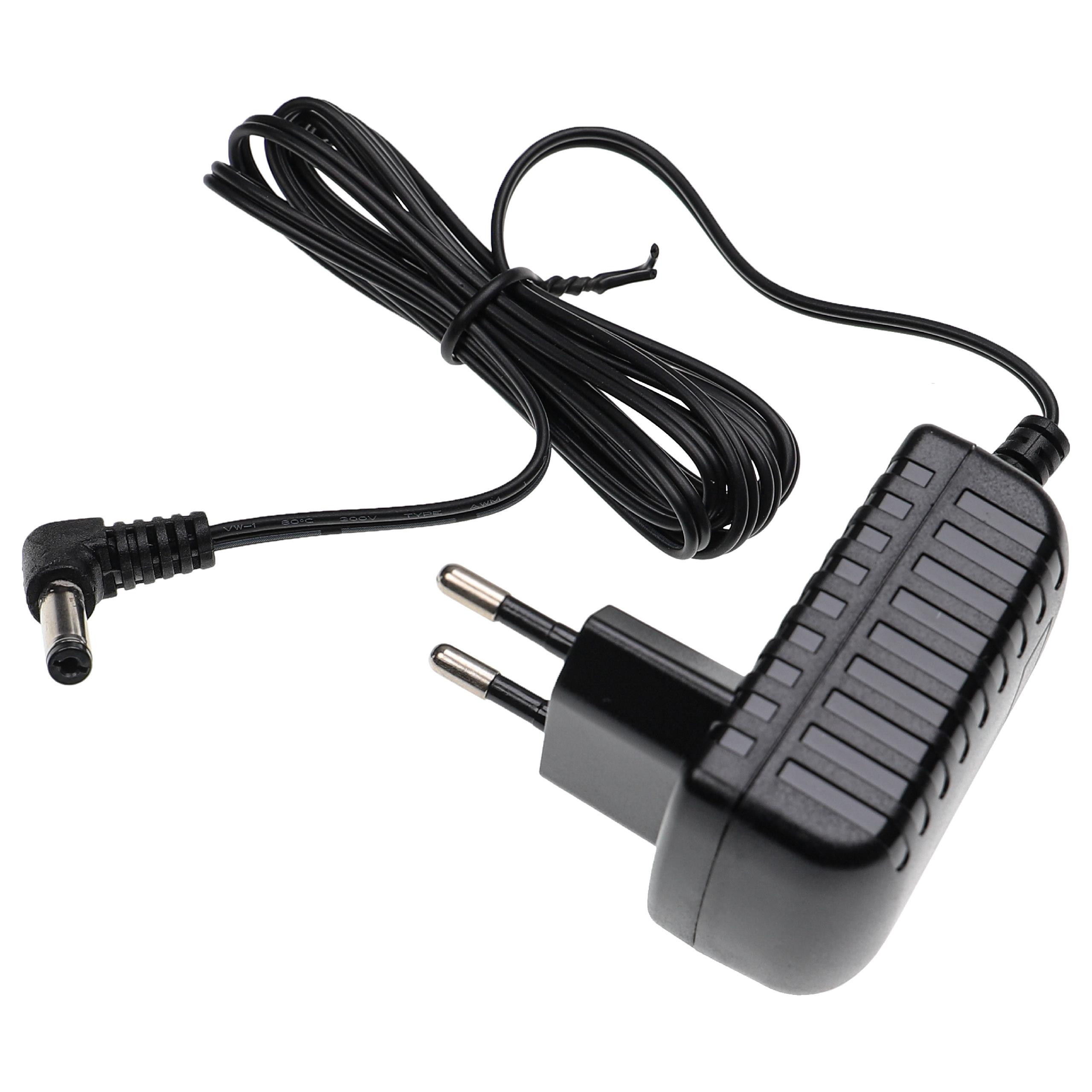 Schwarzes Netzteil mit Kabel und Eurostecker.