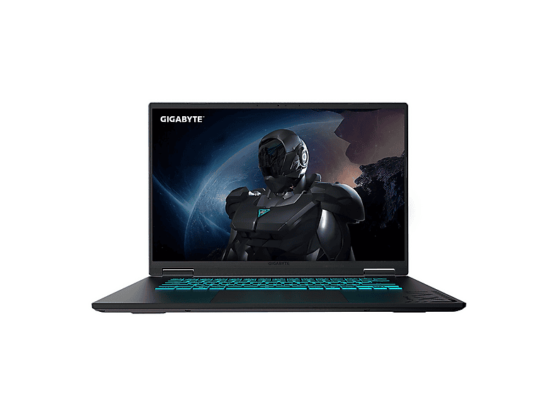 GIGABYTE A16, Notebook, mit 16 Zoll Display, AMD Ryzen™ 7, 128 GB RAM, 8 TB SSD, NVIDIA GeForce RTX™ 5070, Black Steel, Windows 11 Pro