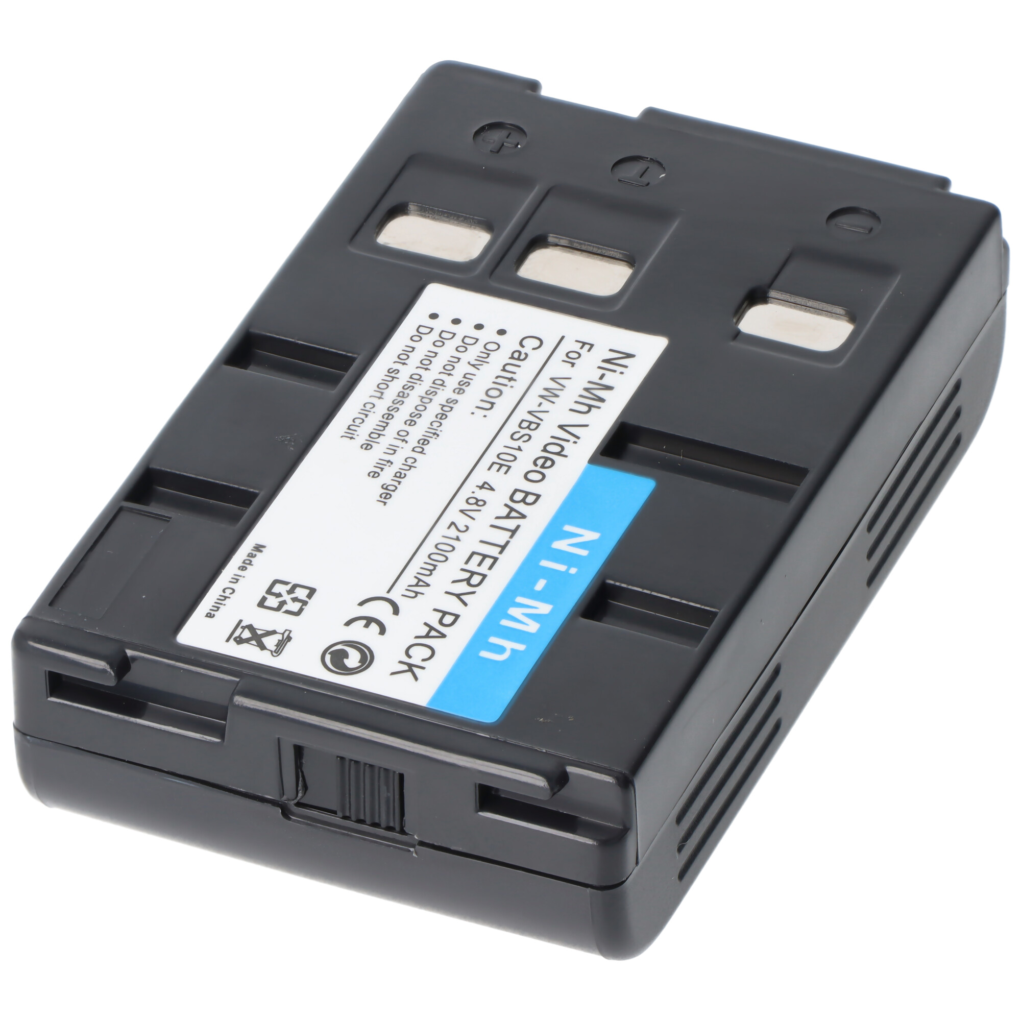 Ein schwarzer Ni-MH-Akkupack für VW-VBS10E, 4.8V 2100mAh.