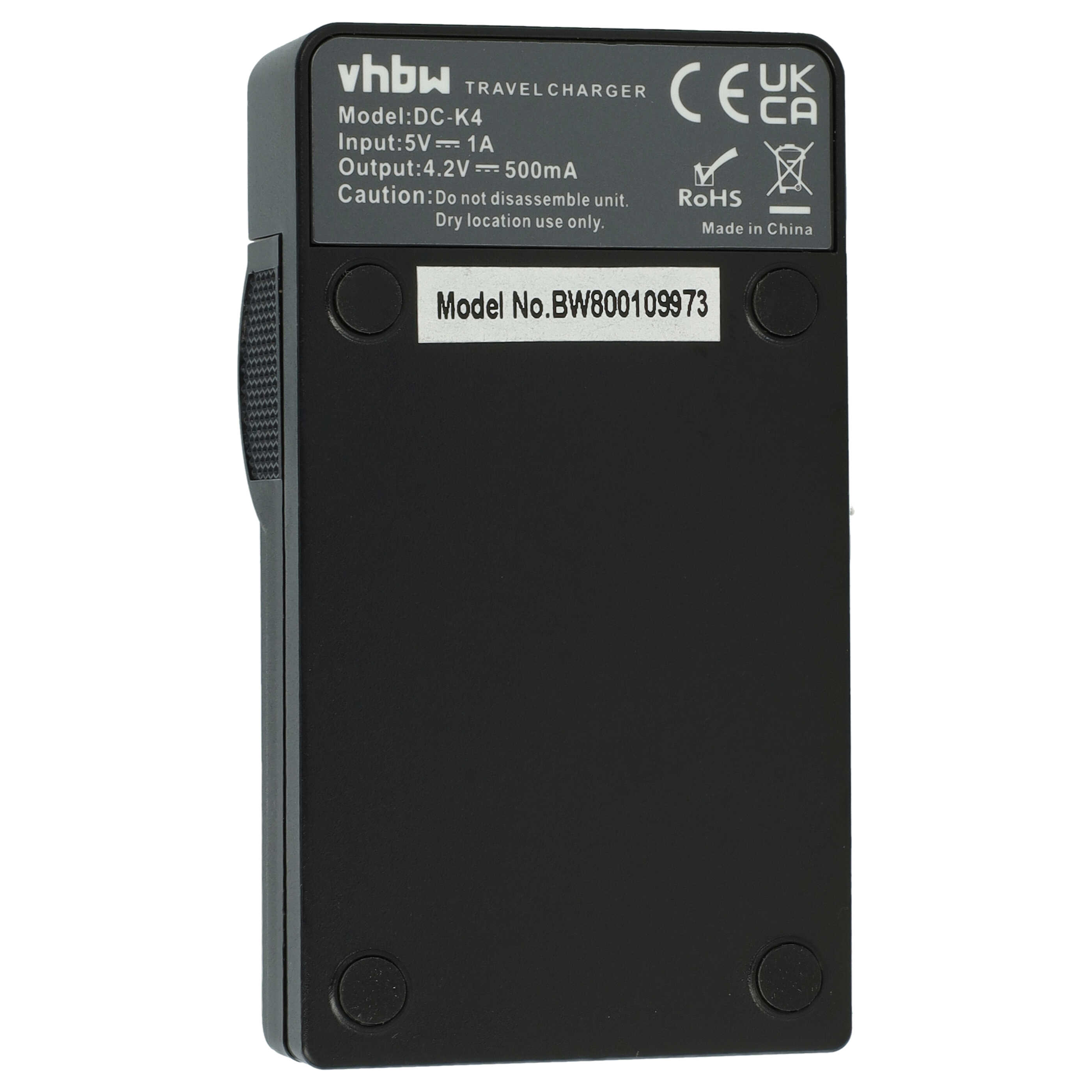 Schwarzes Ladegerät mit Modellnummer BW800109973 und CE-UKCA-Zeichen.