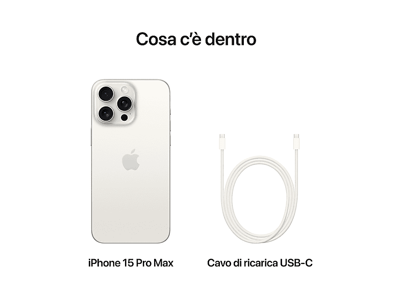 APPLE 1561371 IPHONE 15 PRO MAX WHITE 512GB-YPT, Blanco, Móvil iOS