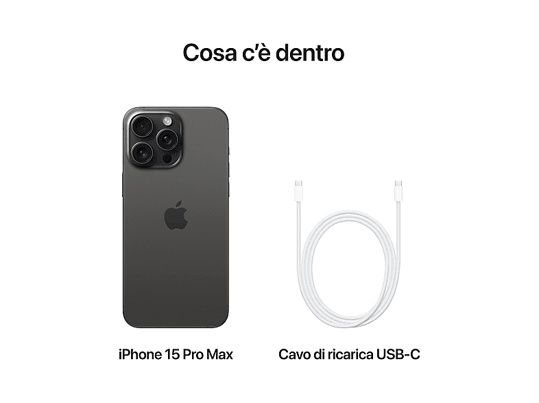APPLE 1561366 IPHONE 15 PRO MAX BLACK 256GB-YPT, Negro, Móvil iOS