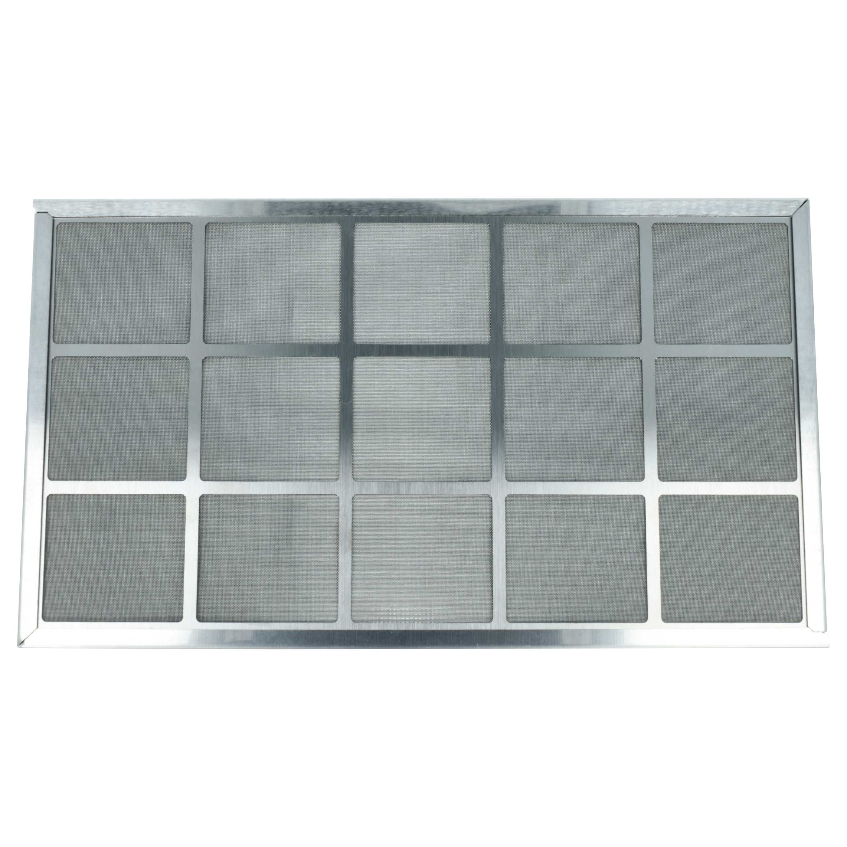 Ein rechteckiger silberner Rahmen mit mehreren quadratischen Gittern.