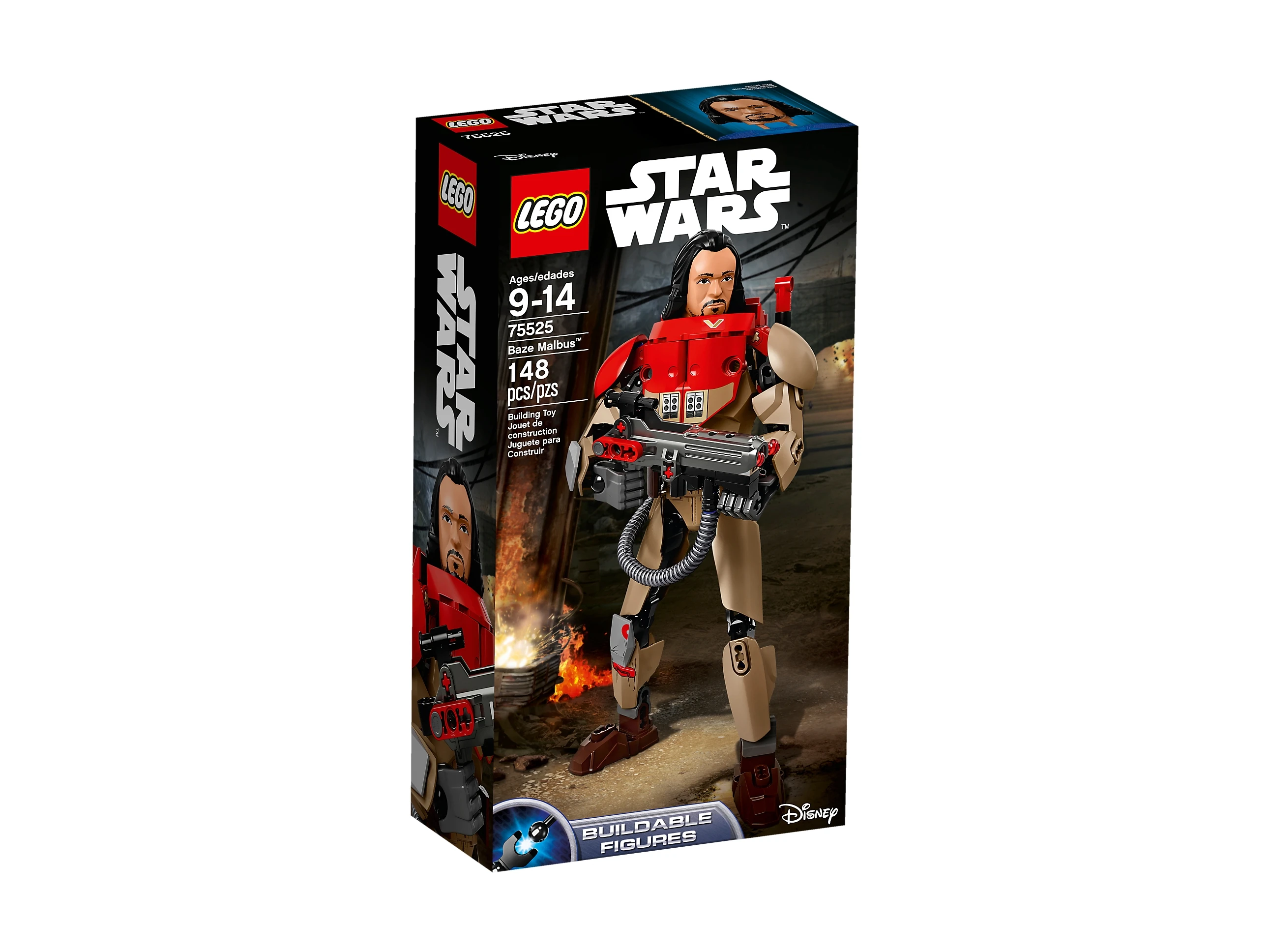 Pudełko z figurką Lego Star Wars Baze Malbus ze szczegółowym zdjęciem figurki.