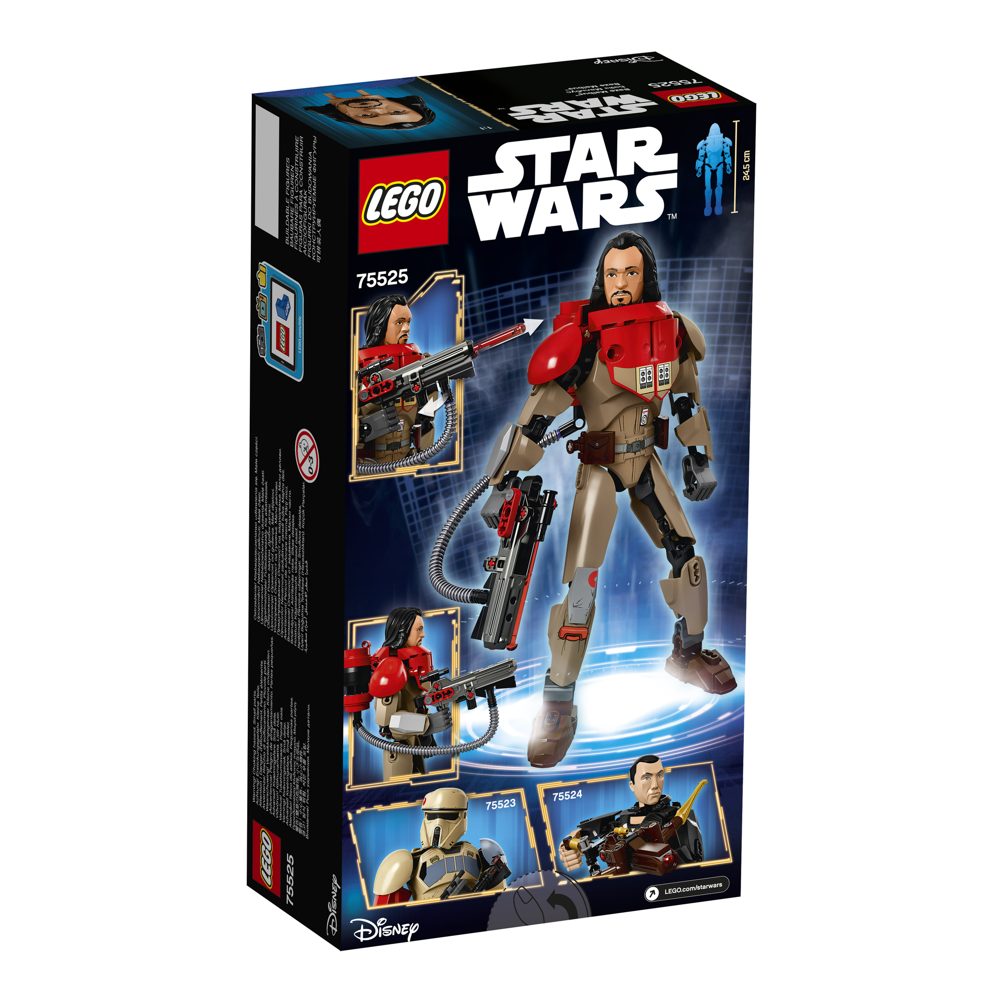 Pudełko Lego Star Wars z żołnierzem i dwiema postaciami.