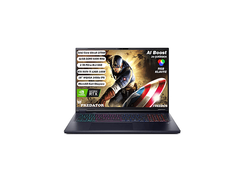 ACER Predator PHN18-72 RTX 5070 Ti WQXGA IPS 240 Hz NH.QVMEY.00