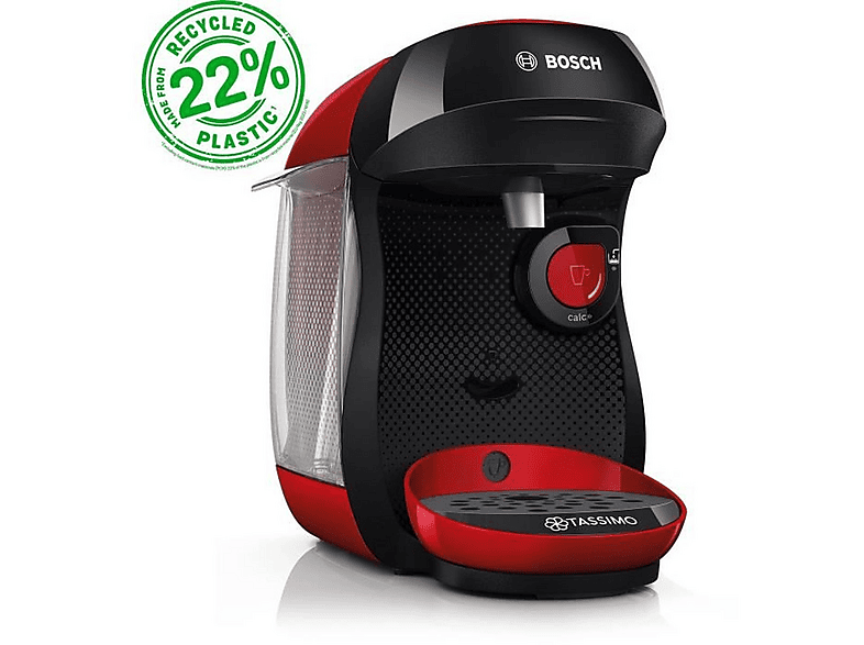 BOSCH Tassimo Happy TAS103E Kapselmaschine Schwarz, Rot