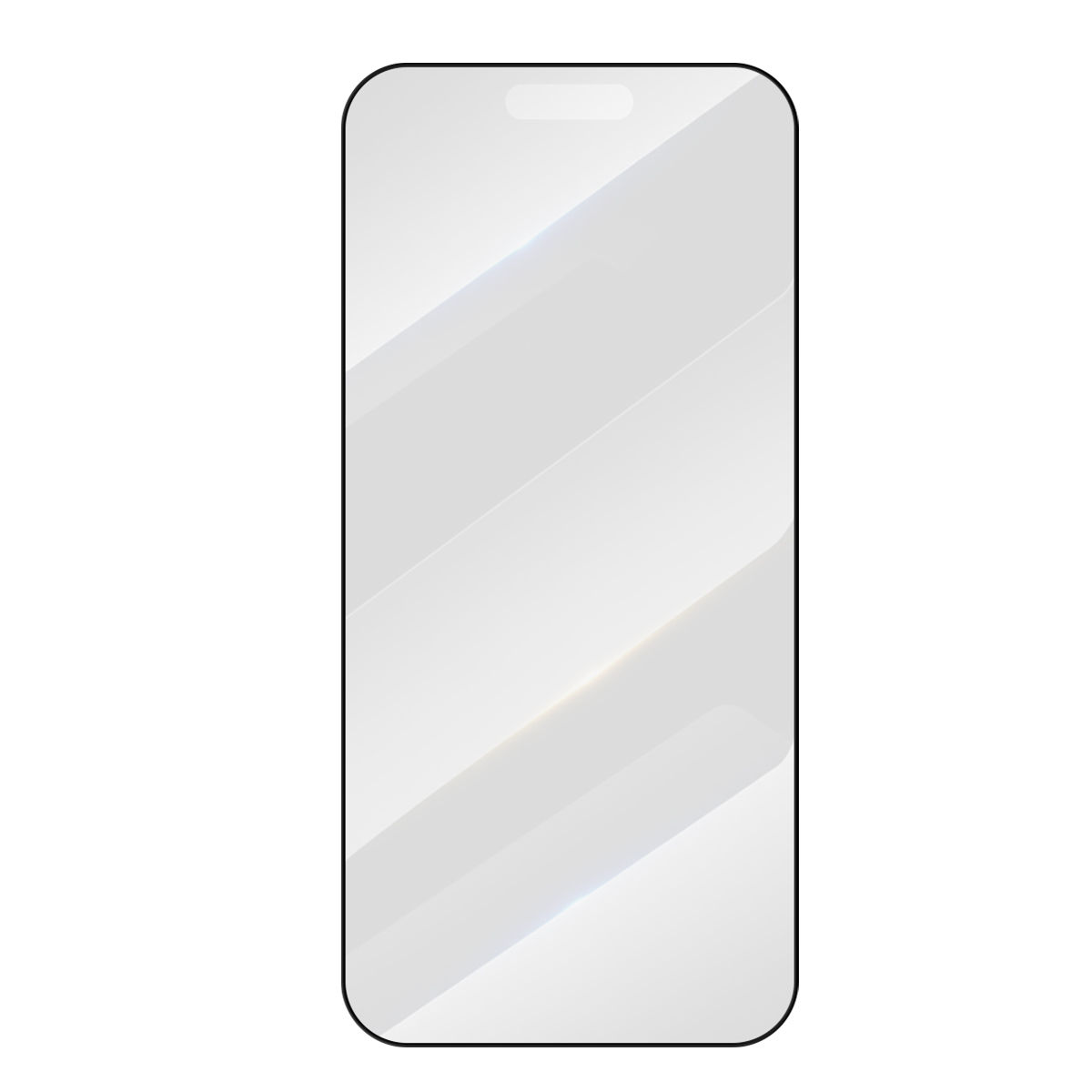 Un protecteur d'écran de smartphone sur fond blanc.