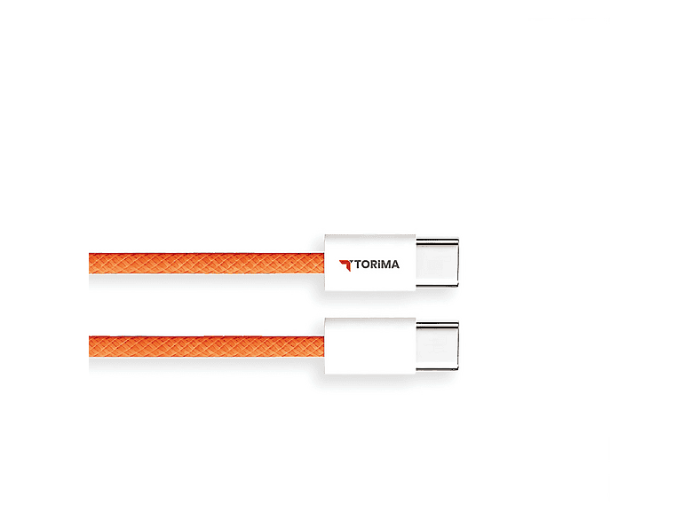 TORIMA Type-C to Type-C Hızlı Şarj Ve U25 Şarj ve Data Kablosu Turuncu