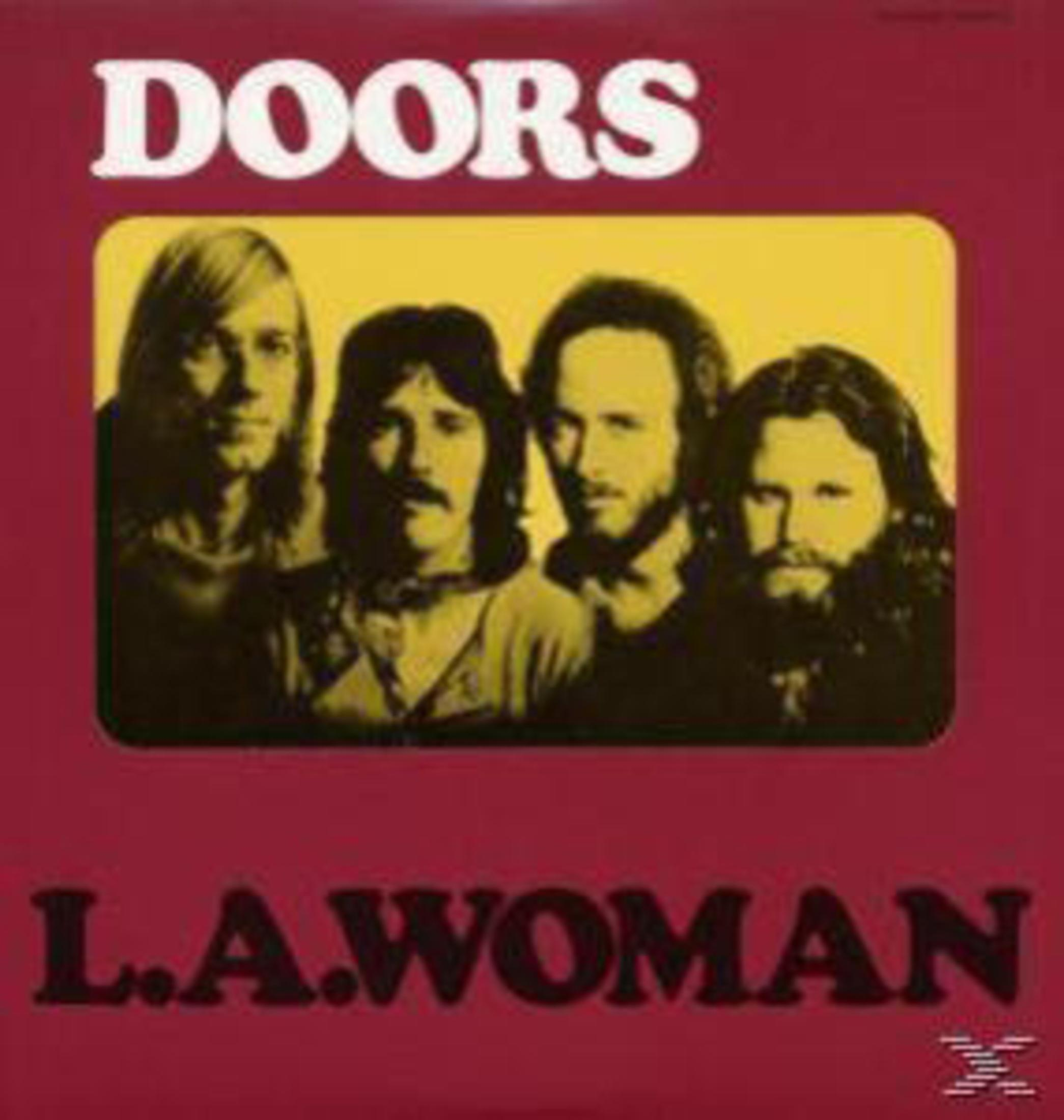 La band "The Doors" posa per la copertina del loro album "L.A. Woman".