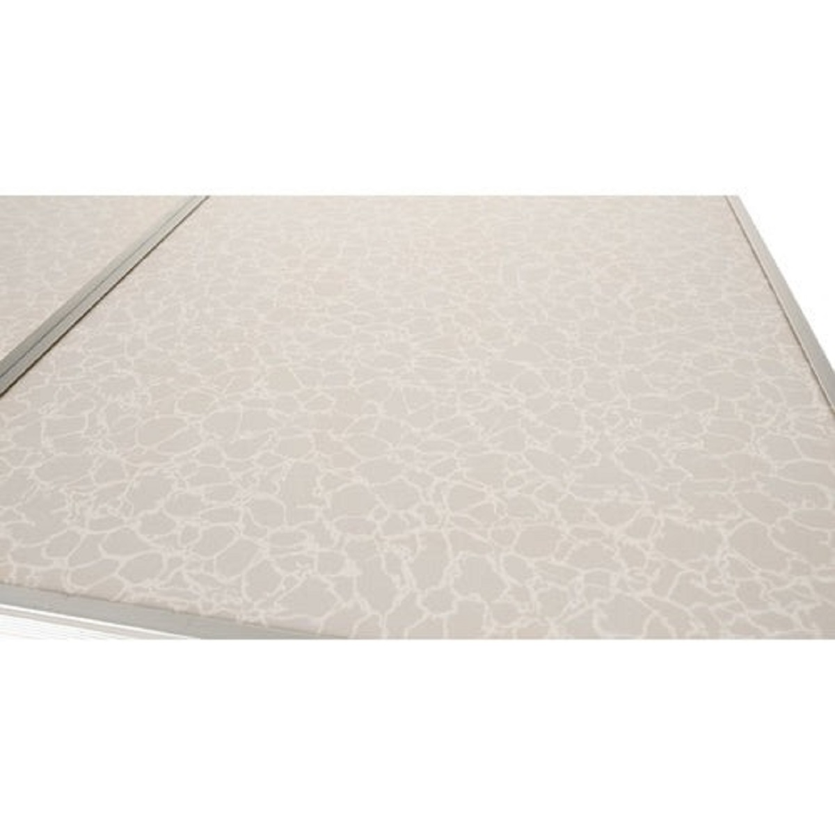 Una superficie de color claro con un patrón repetitivo gris y blanco.