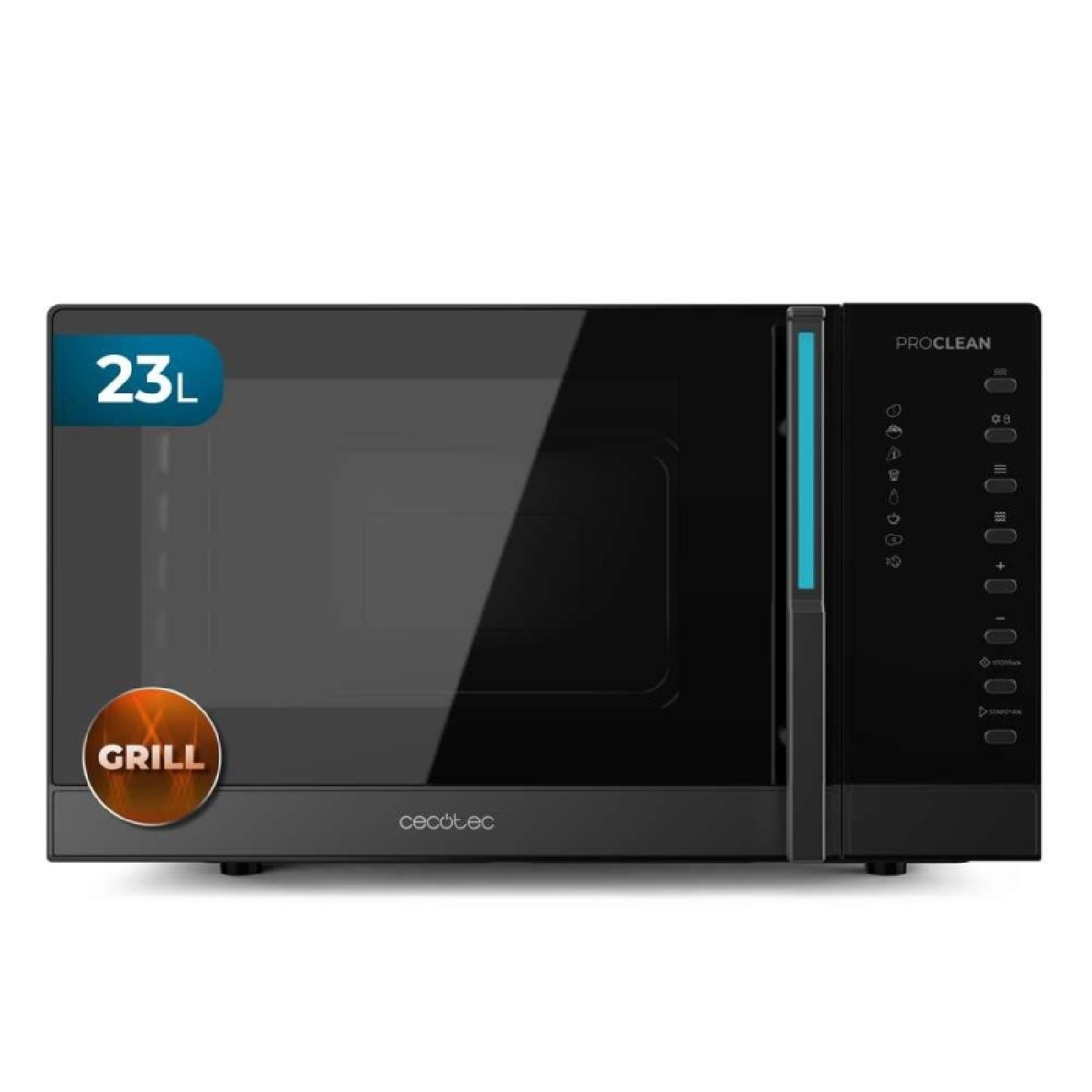 Forno a microonde nero da 23L con funzione grill.