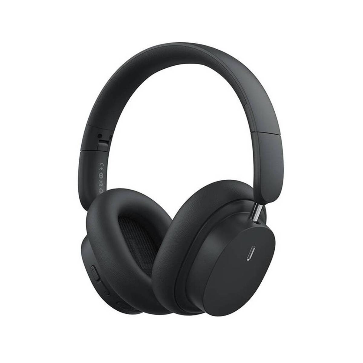 Cuffie over-ear nere con archetto e padiglioni imbottiti.