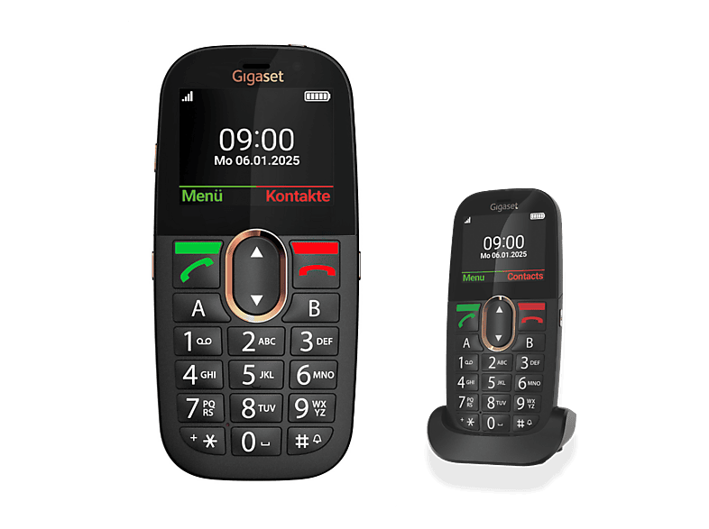 GIGASET GL695 (4G/LTE) Seniorenhandy, schwarz