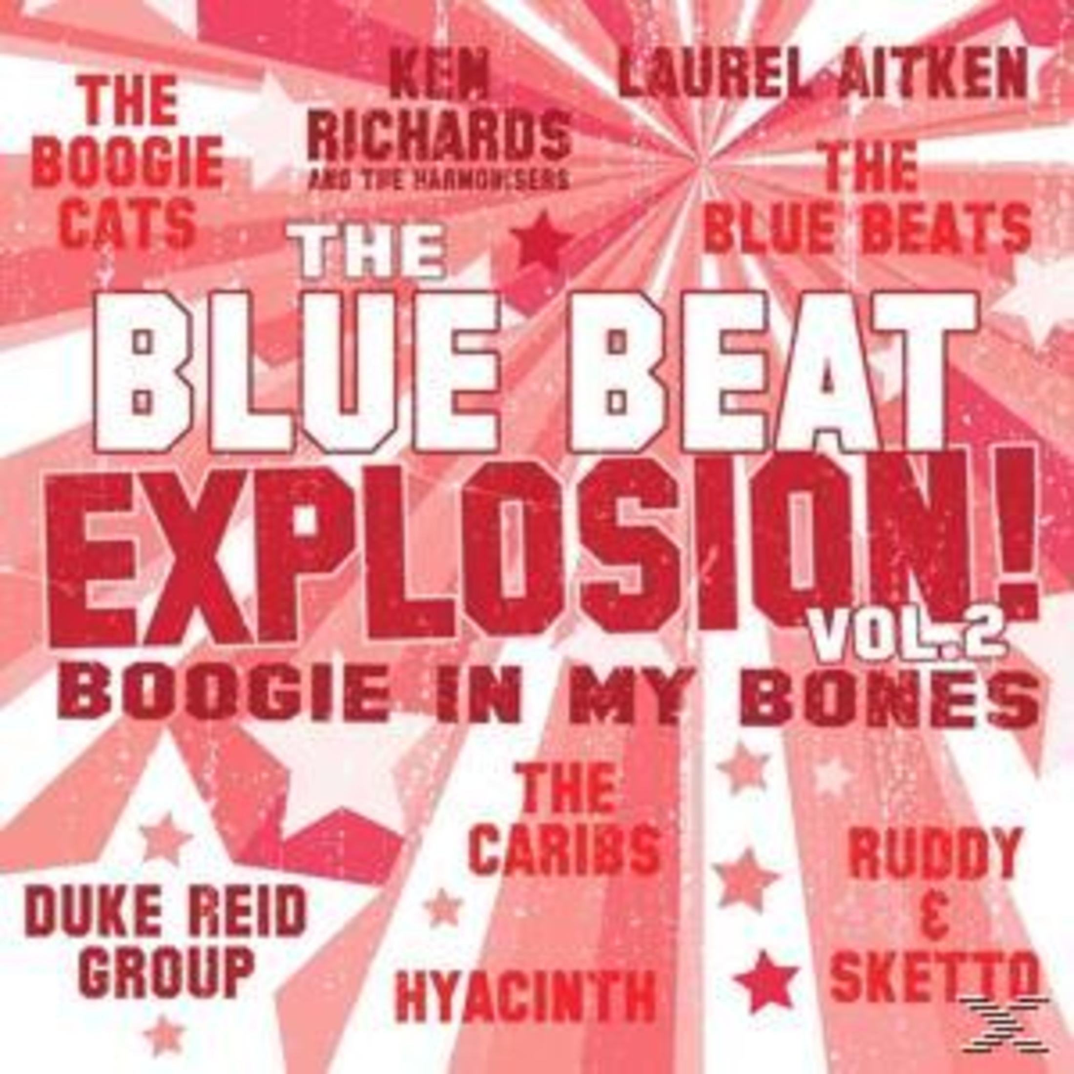 Albumhoes met "The Blue Beat Explosion! Vol. 2" en bandnamen.