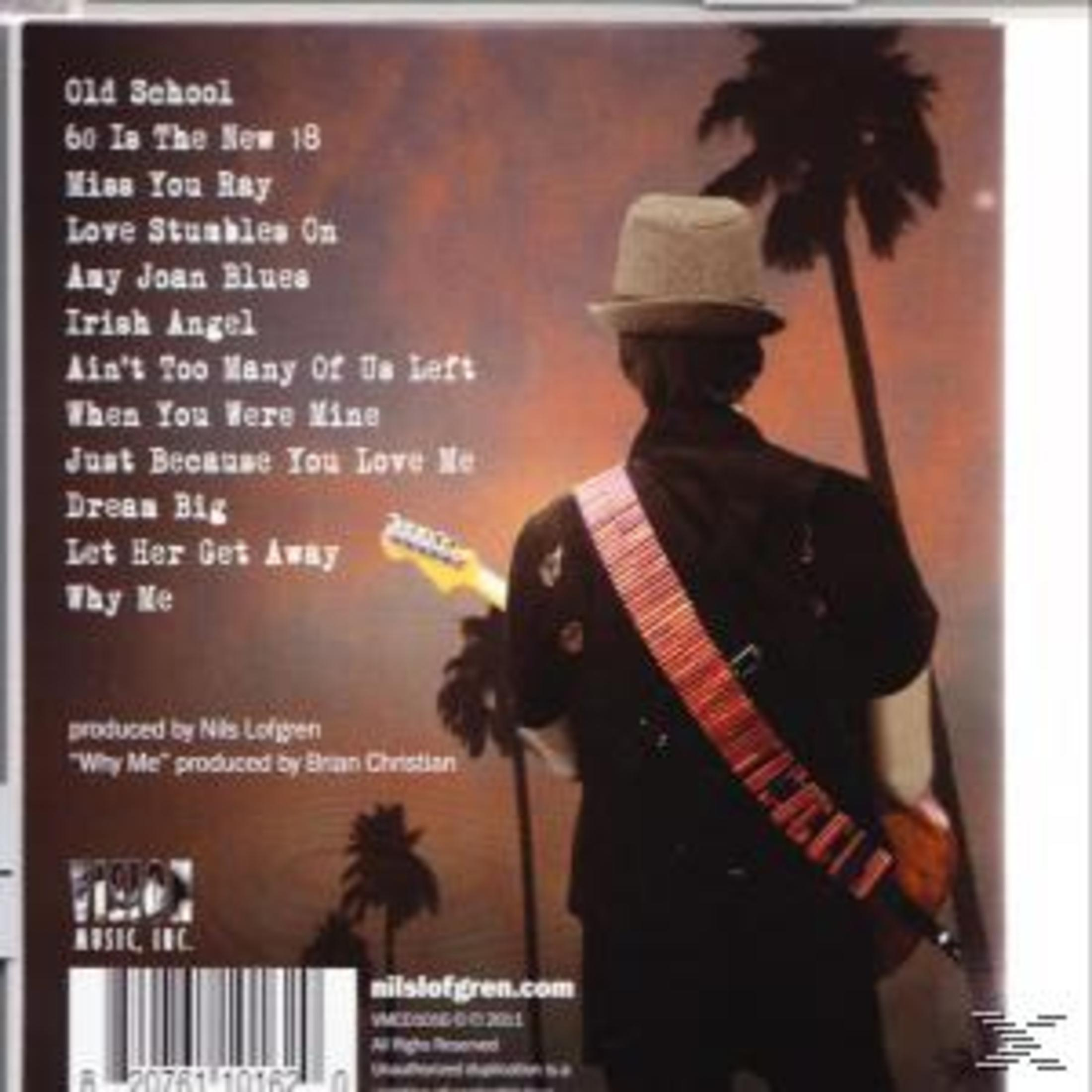 Mann mit Hut spielt Gitarre vor Palmen und Sonnenuntergang, Albumtitel auf der linken Seite.