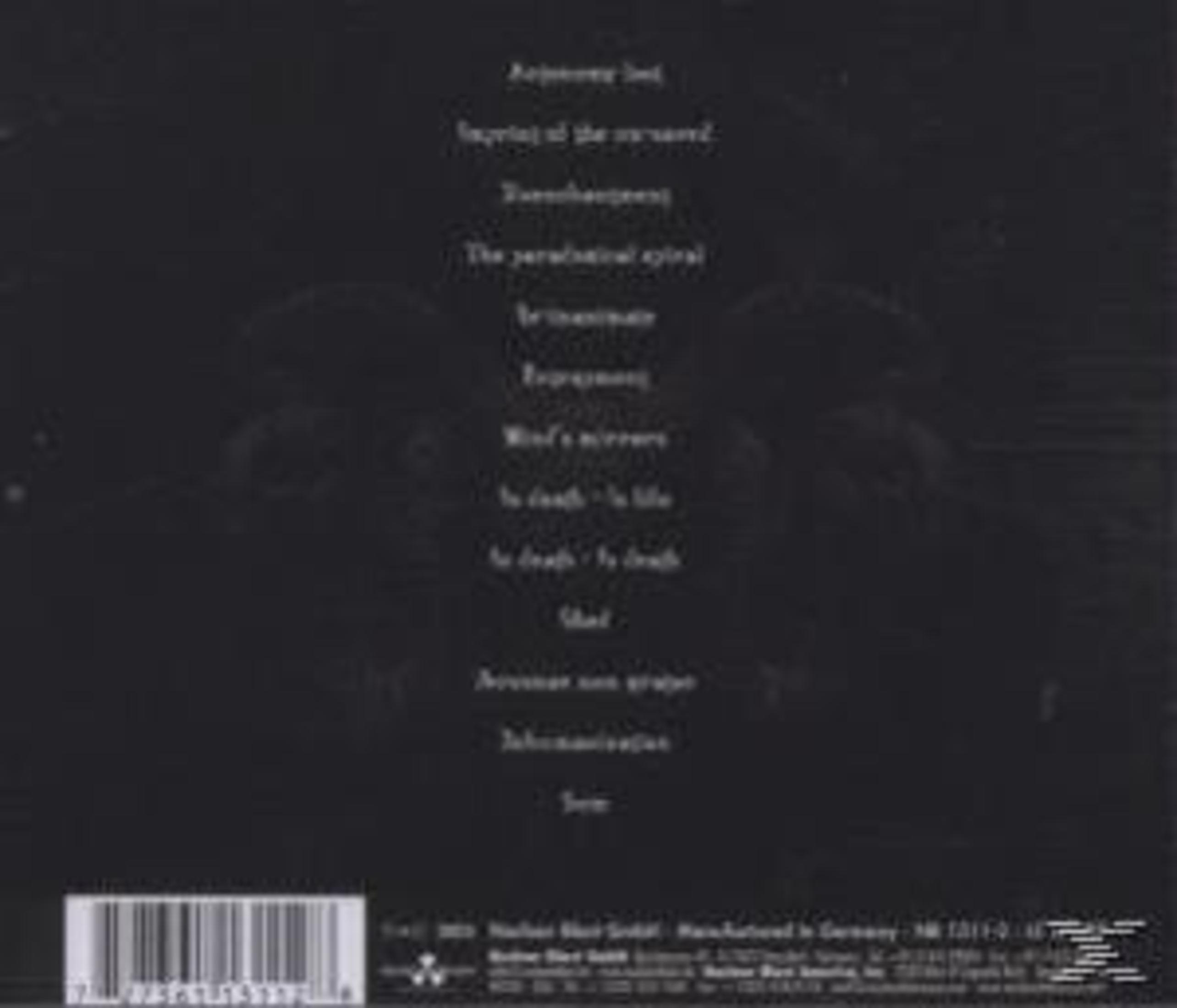 Schwarzer Hintergrund mit Titelliste und Barcode unten.