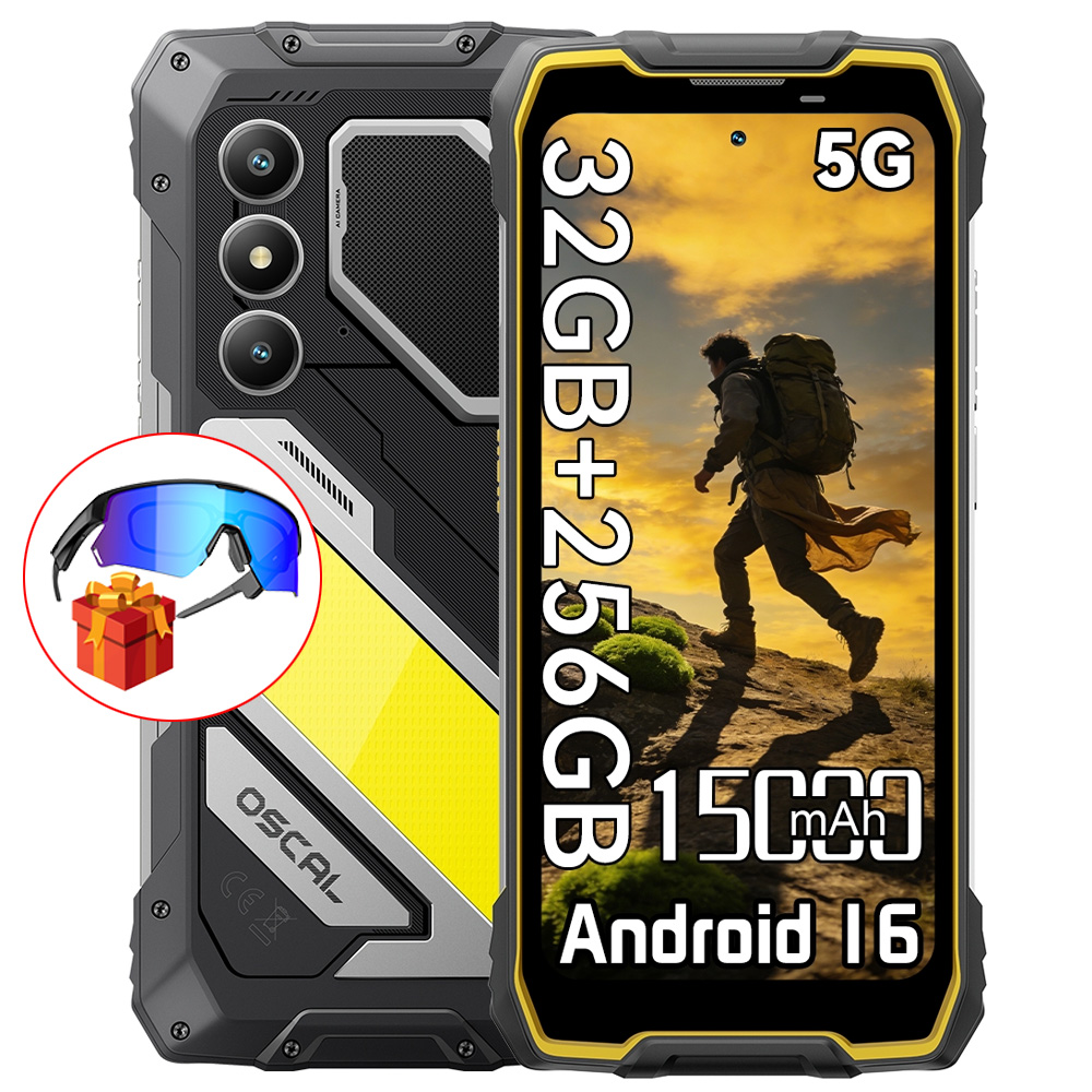 Robustes Smartphone mit Wanderer-Display, 32GB+256GB, 5G, 15000mAh Akku.