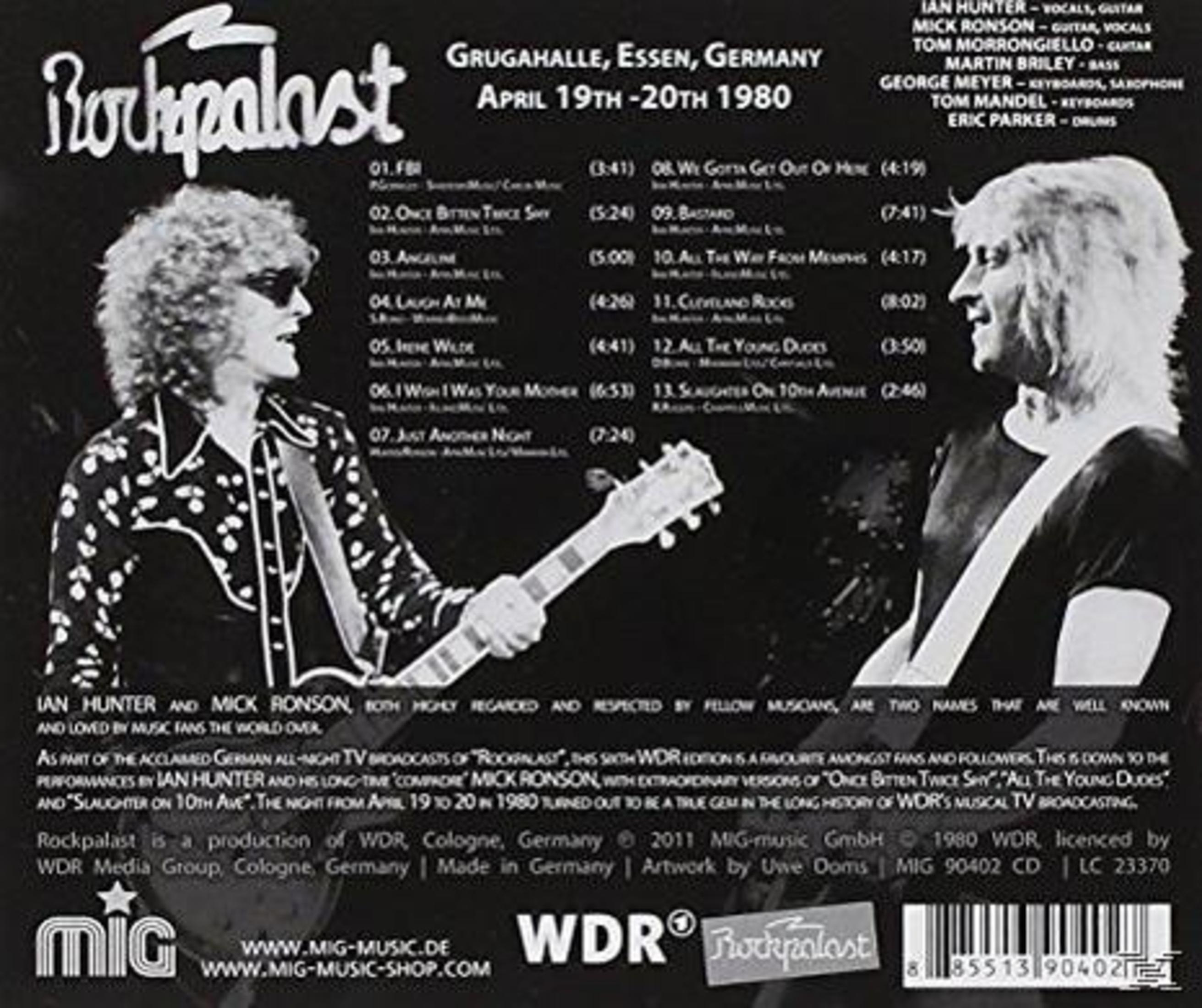 Rockpalast 1980: Ian Hunter & Mick Ronson met tracklist en bandinfo.