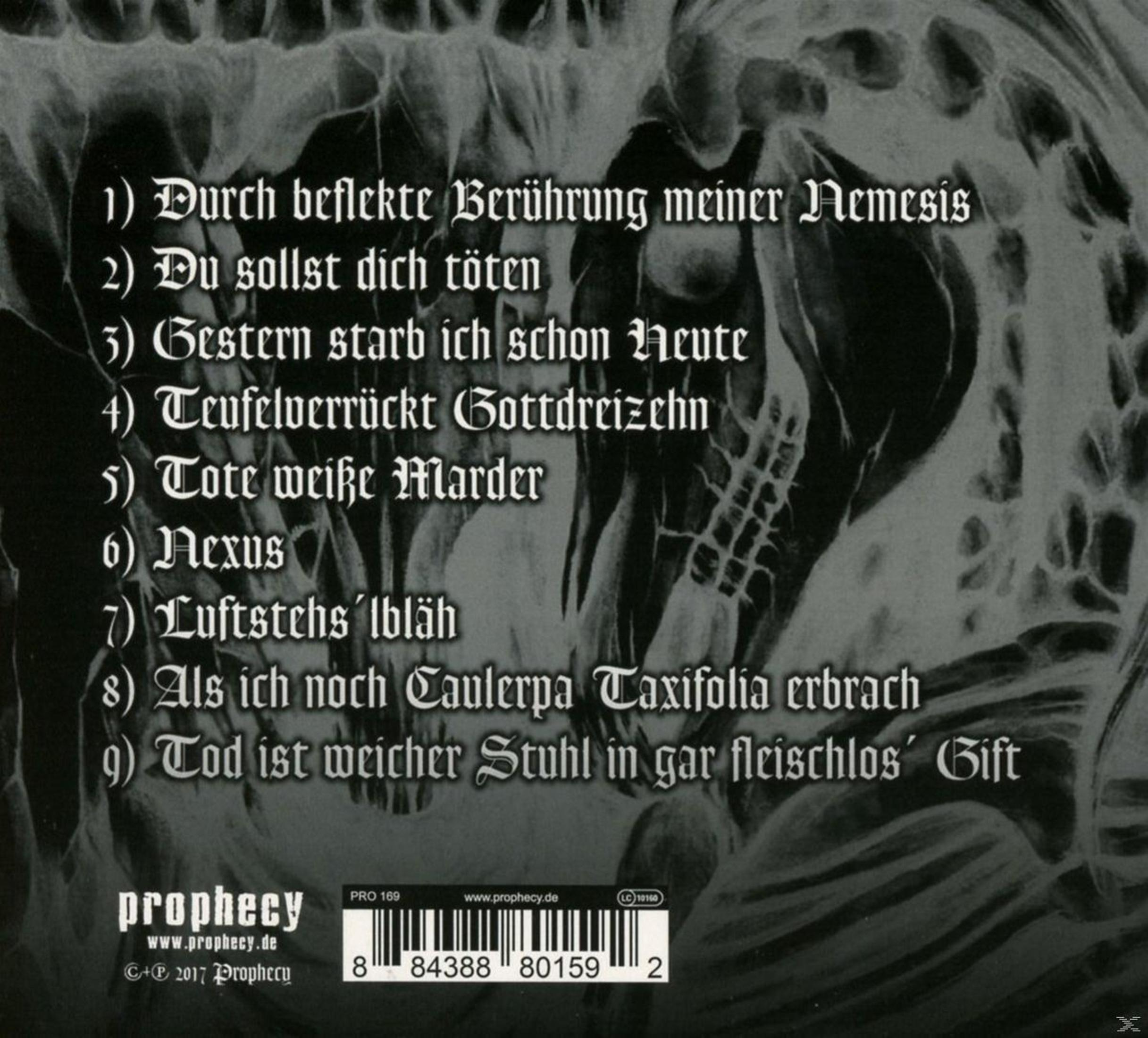 Schwarz-weiße Album-Rückseite mit Songliste und Barcode.