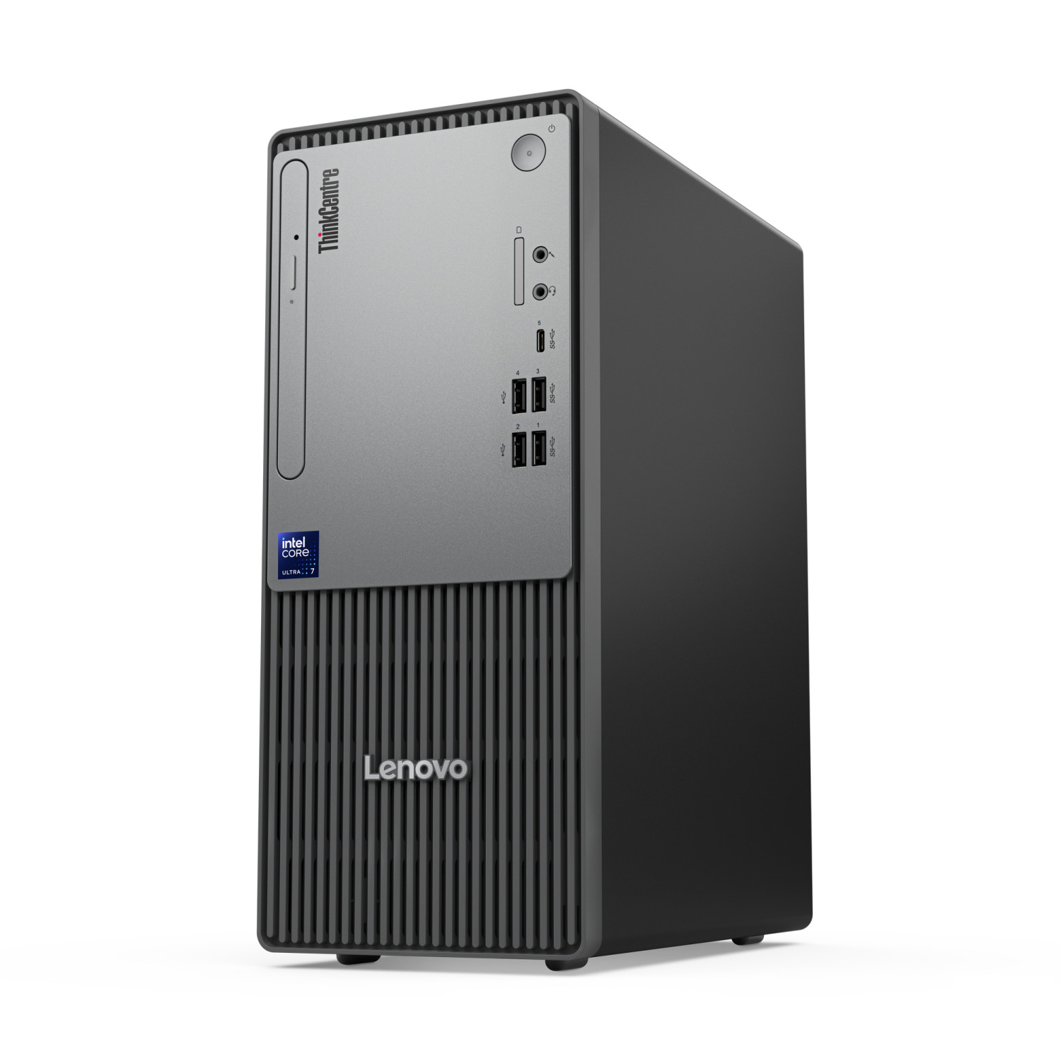 Un PC Lenovo ThinkCentre con procesador Intel Core Ultra 7.