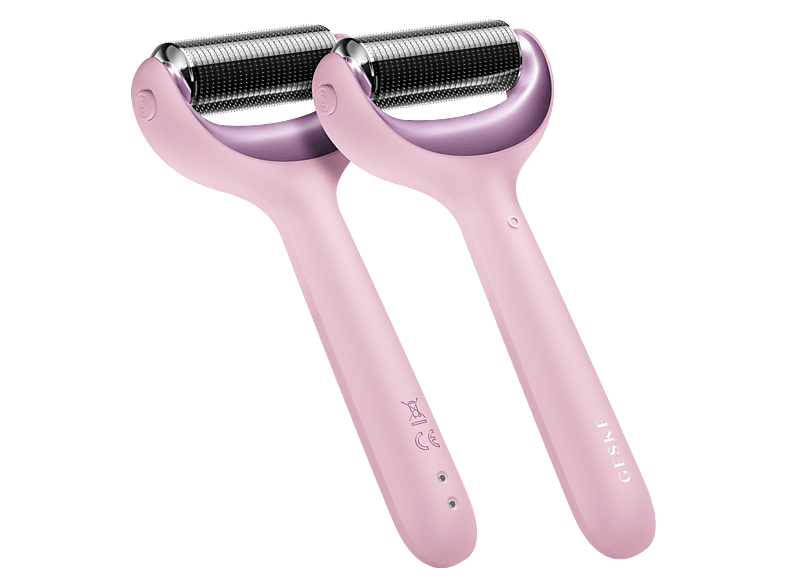 GESKE Mikro İğneli, Buz Başlığı, Pembe Kuvars Başlıklı MicroNeedle Face & Body Rolle Dermaroller Yüz Bakım Cihazı Pembe