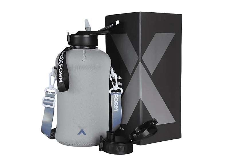 ROXFORM 2200 ml Sağlıklı BPA & BPS İçermez Kılıflı Çift Kapaklı Plastik Matara