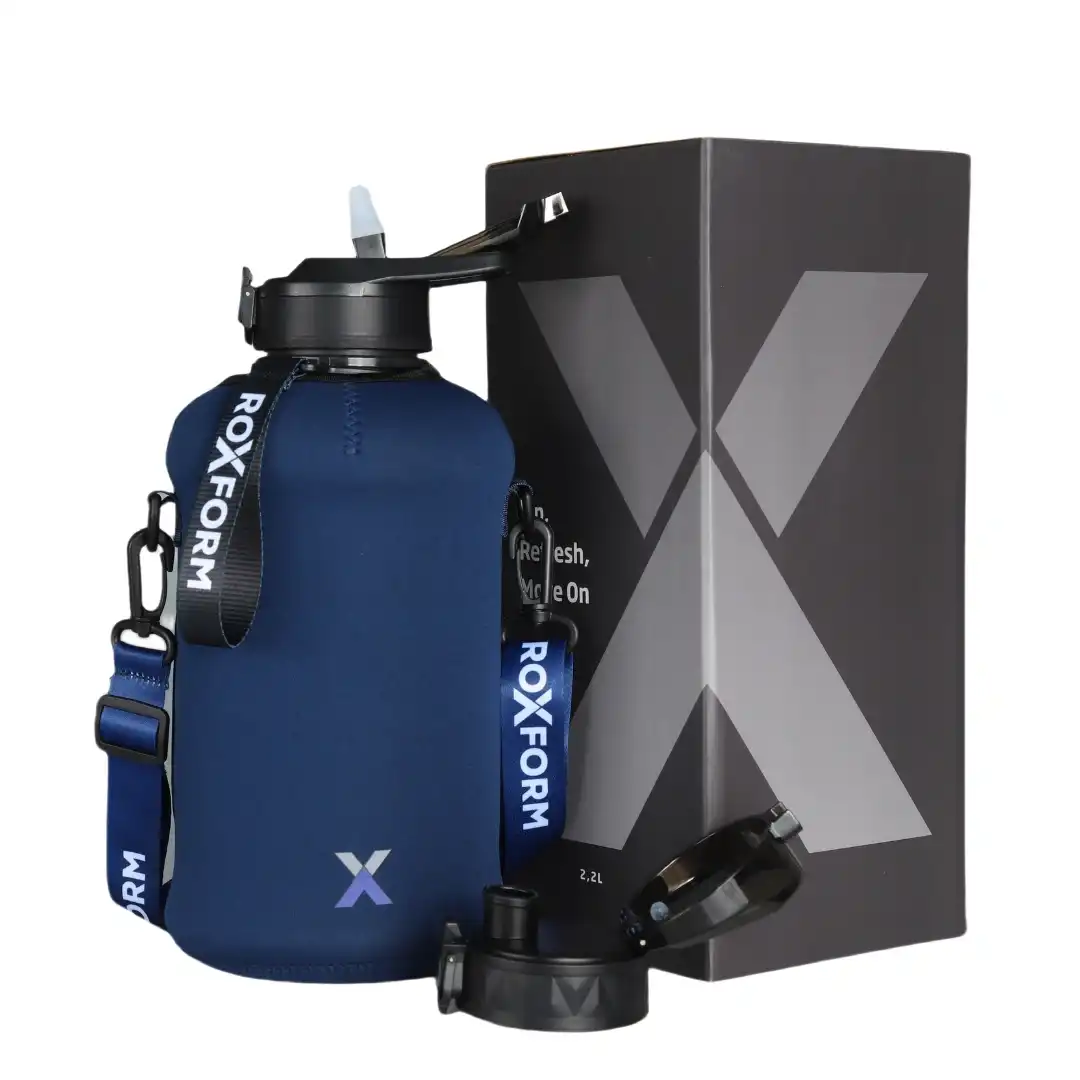 ROXFORM 2200 ml Sağlıklı BPA & BPS  İçermez Kılıflı Çift Kapaklı Plastik Matara