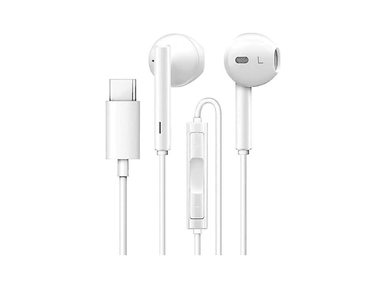 TORIMA TC-01 Typ-c To Stereo Earphone Kablolu Kablolu Kulaklık Beyaz
