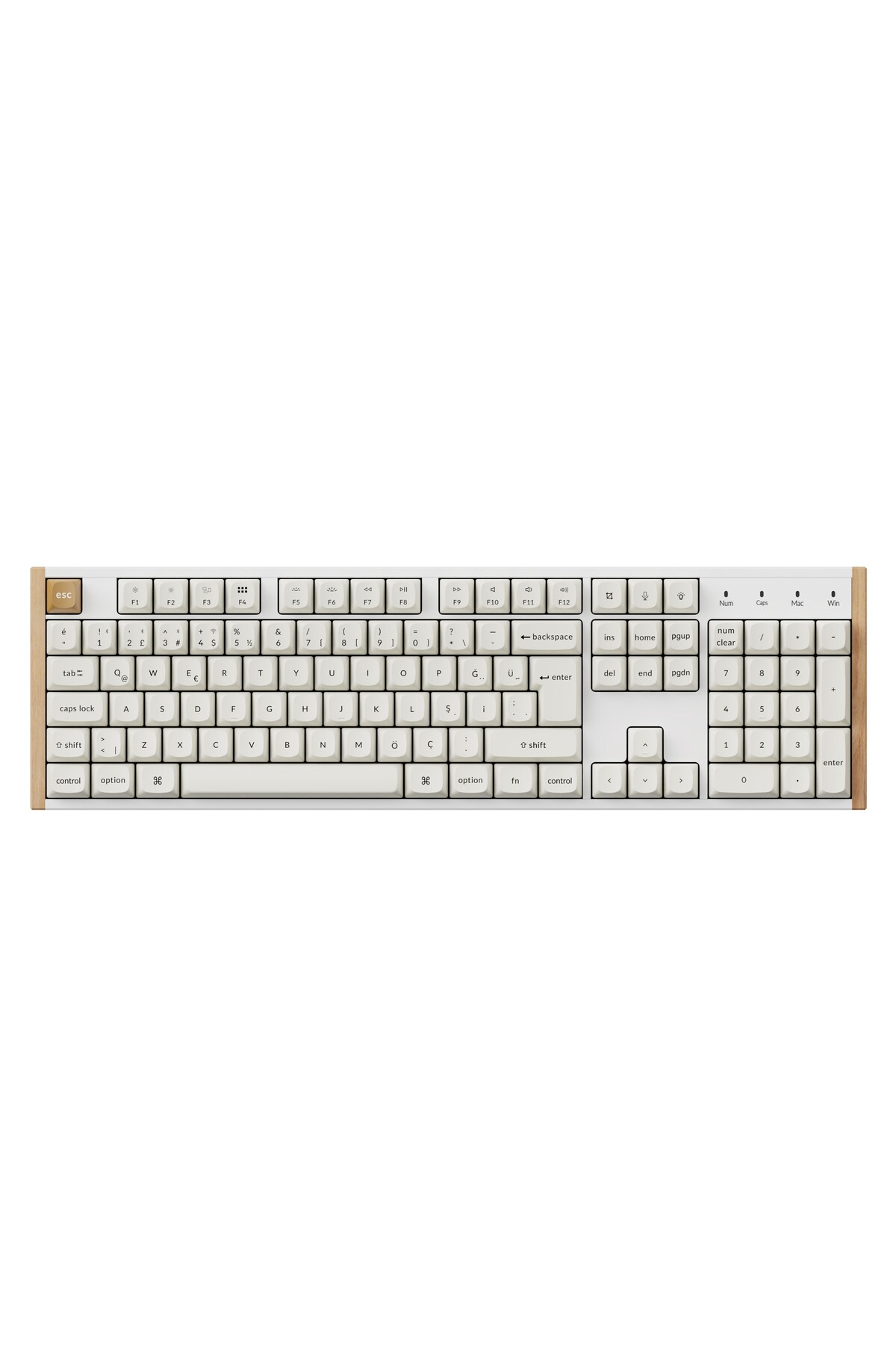KEYCHRON K10 He Kablosuz Manyetik Bulutsu Anahtar Özel K10h-q1-tr Wireless Klavye Beyaz