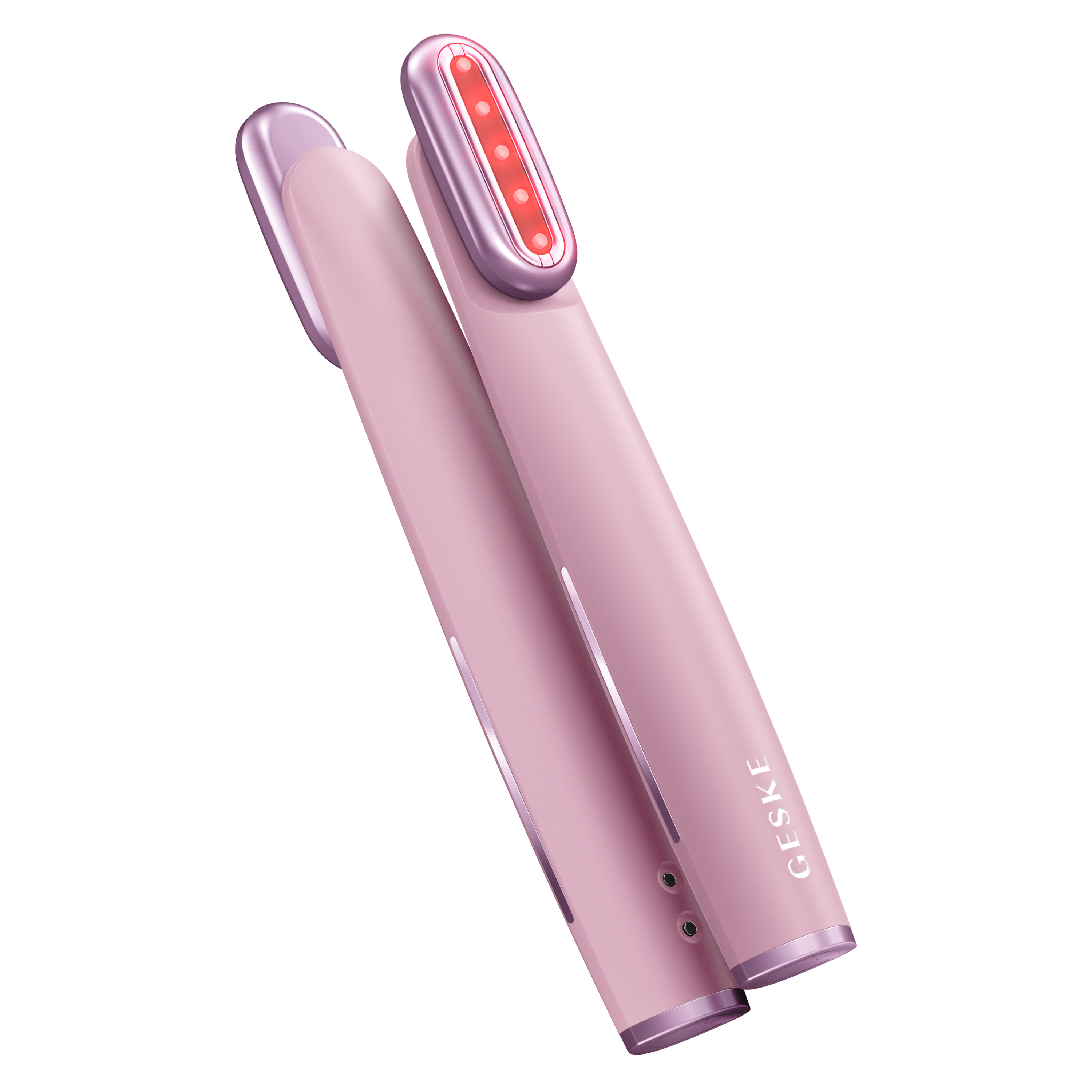 GESKE Kırmızı Led Terapili Titreşimli ve Döner Başlıklı Skin Firming W Yüz Sıkılaştırma Cihazı Beyaz