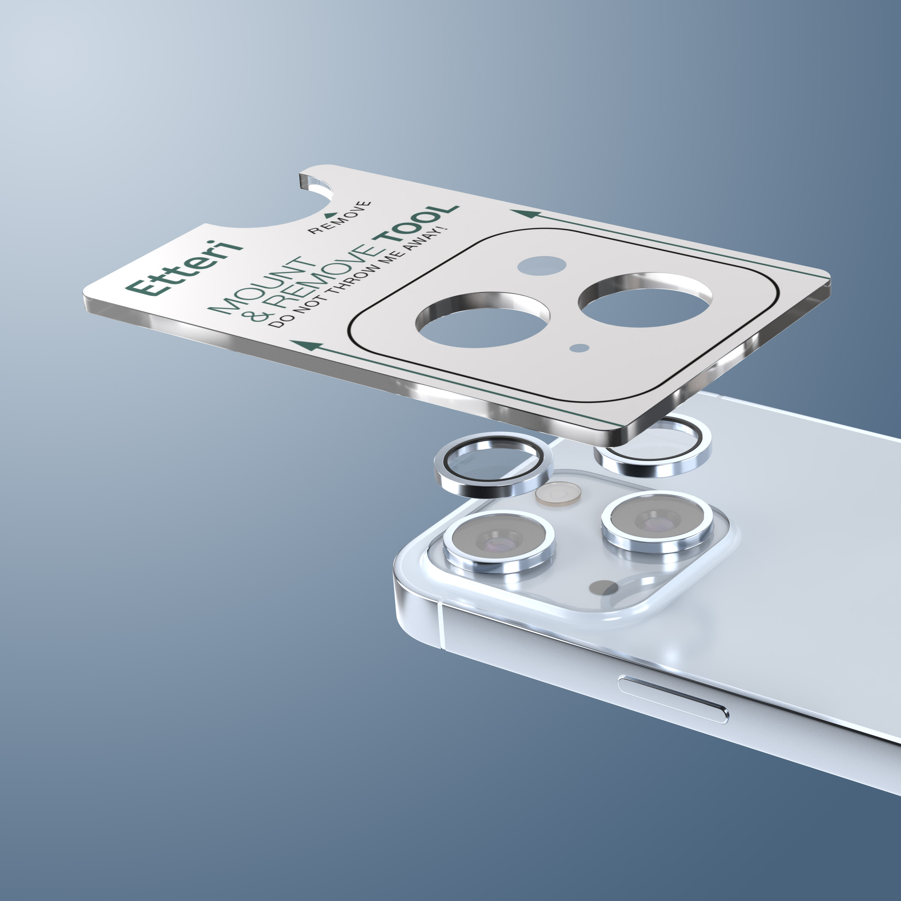 Uno strumento per montare e rimuovere le fotocamere del telefono sopra un telefono.