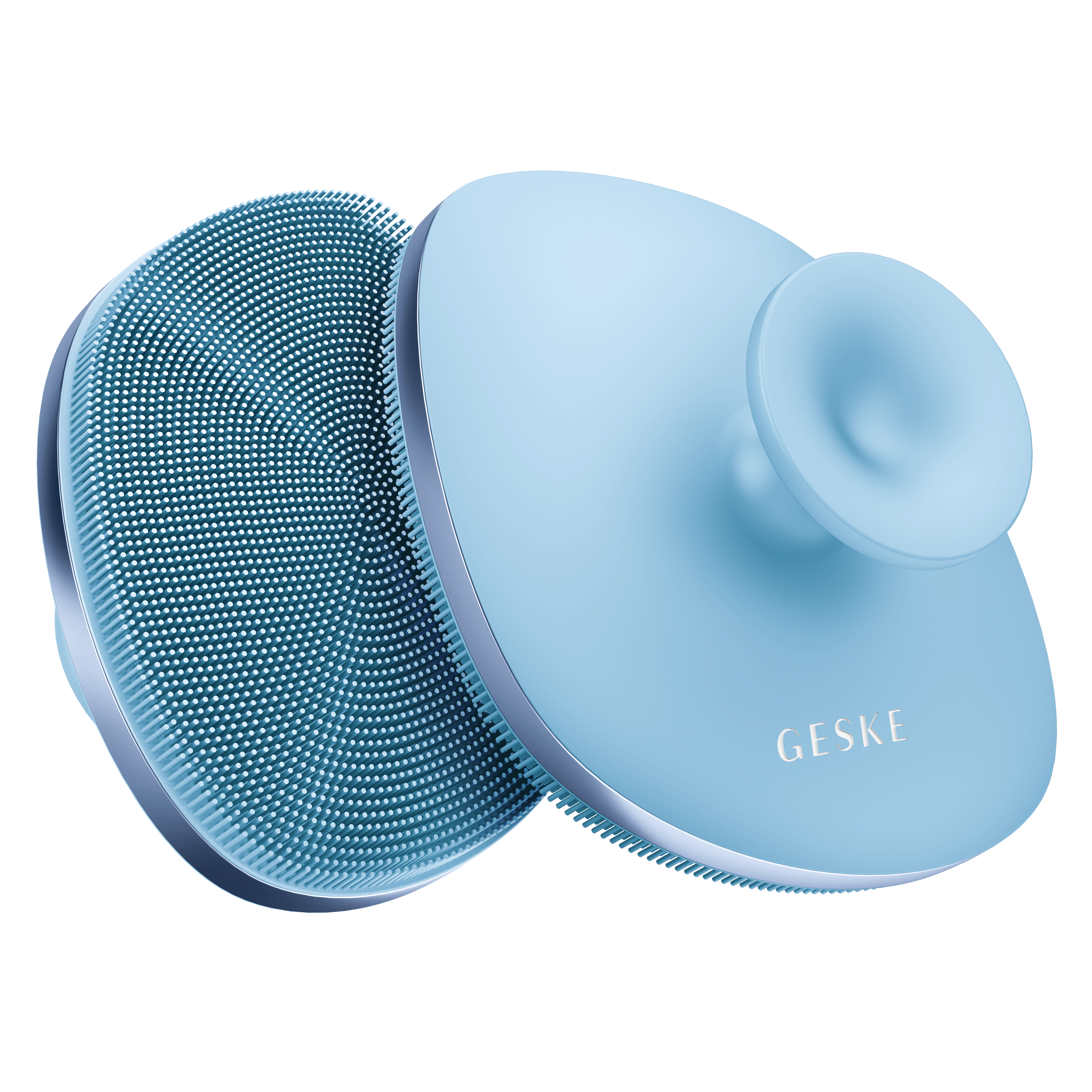 GESKE Metal  Detaylı Yumuşak Silikonlu Body Brush Vücut Temizleme Fırçası Beyaz