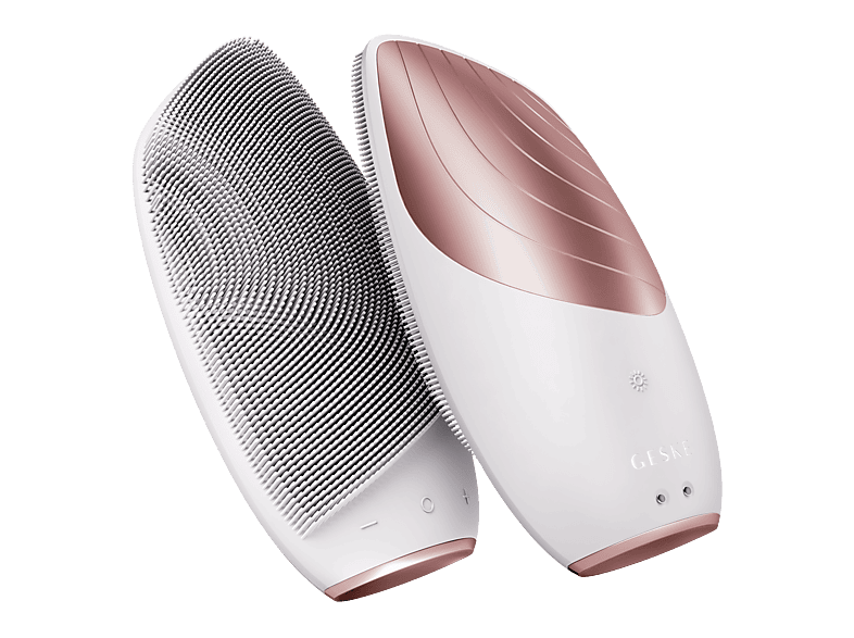 GESKE Titreşimli, Isılı Sonic Thermo Facial Brush Yüz Temizleme Masaj Aleti Beyaz