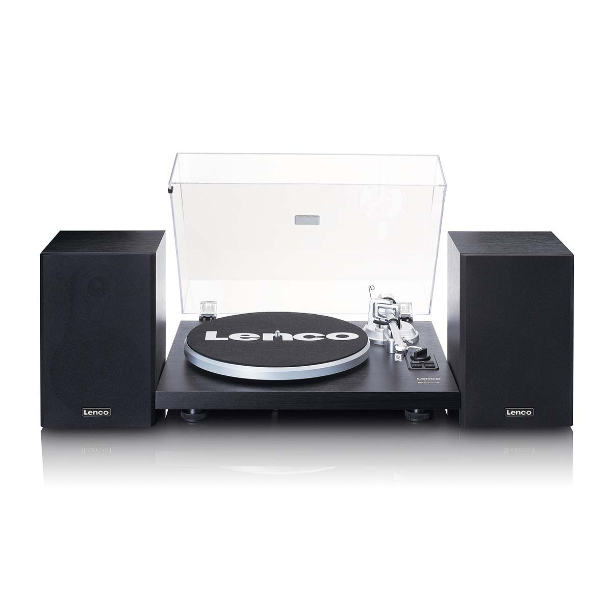 LENCO LS-500 Ahşap Harici Hoparlörlü Bluetoothlu Pikap Siyah
