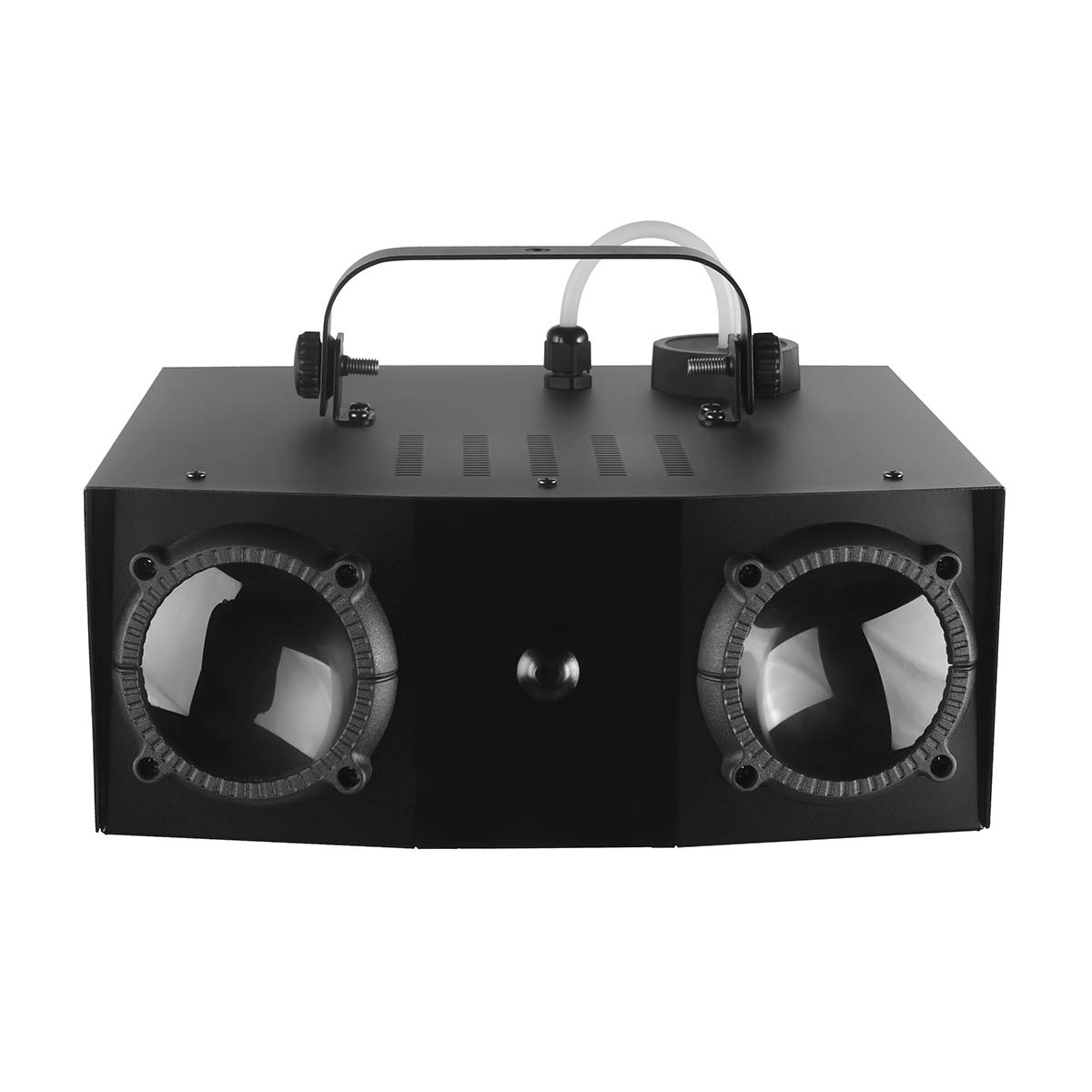 Black light effect machine with two lenses and a handle.