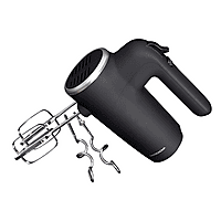 MediaMarkt GASTRONOMA Handmixer - 500 W - 6 snelheden - Turbo - 2 kloppers / 2 deeghaken - Met rubber bekleed - Zwart Handmixer Zwart aanbieding