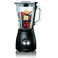 MediaMarkt MELISSA Blender 1,5L glazen kan verstuiver 500W matzwart Blender Zwart aanbieding