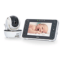 MediaMarkt ALECTO Video-babyfoon met 5" kleurenscherm Wit / Antraciet Babyfoon met Camera aanbieding